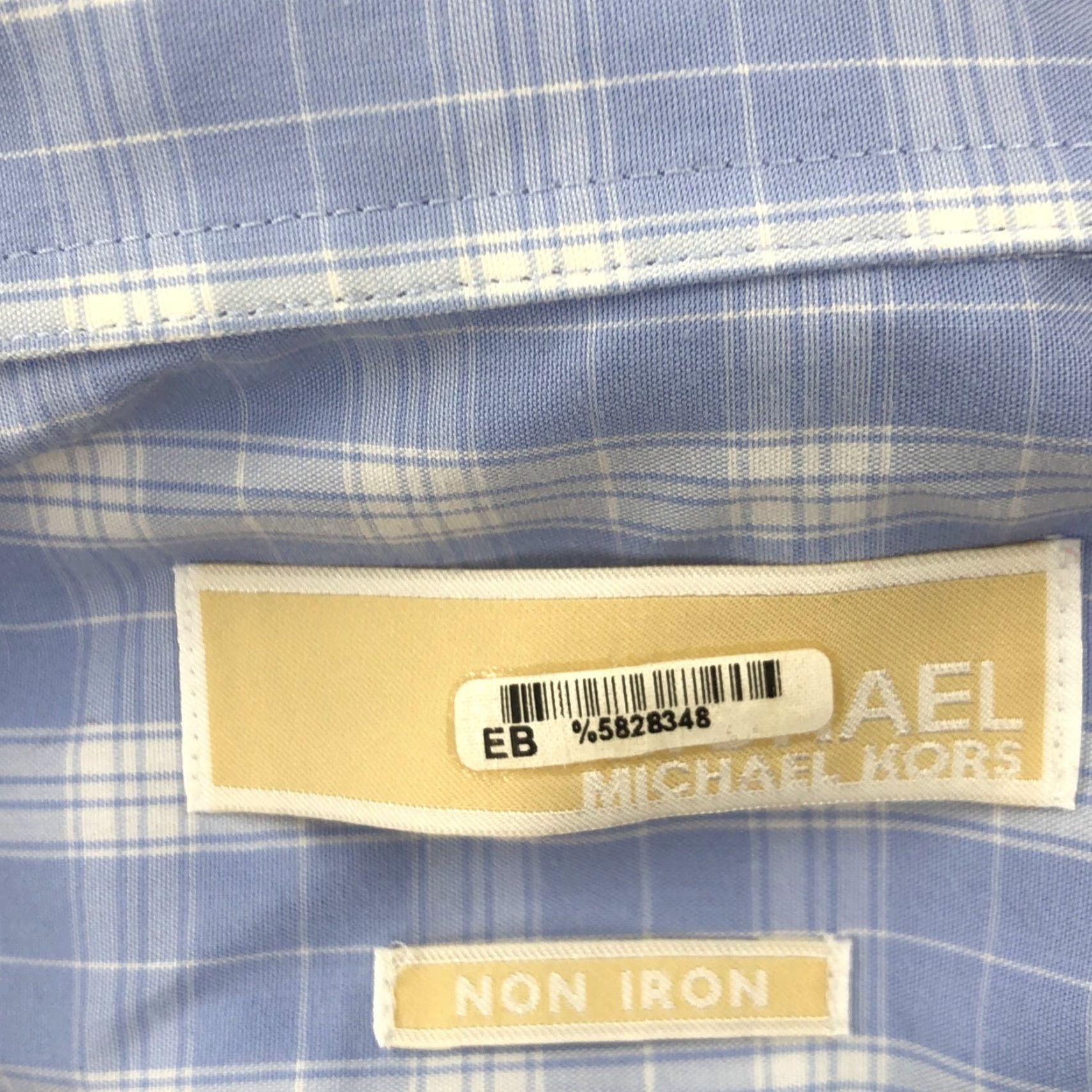Michael Kors Michael Kors Mens Dress Shirt Blue Plaid Collared Long Sleeve Button Front 16.5 Regular Chest 41 in Cotton Blend Casual Mens Size US L / EU 52-54 / 3 - 4 Thumbnail