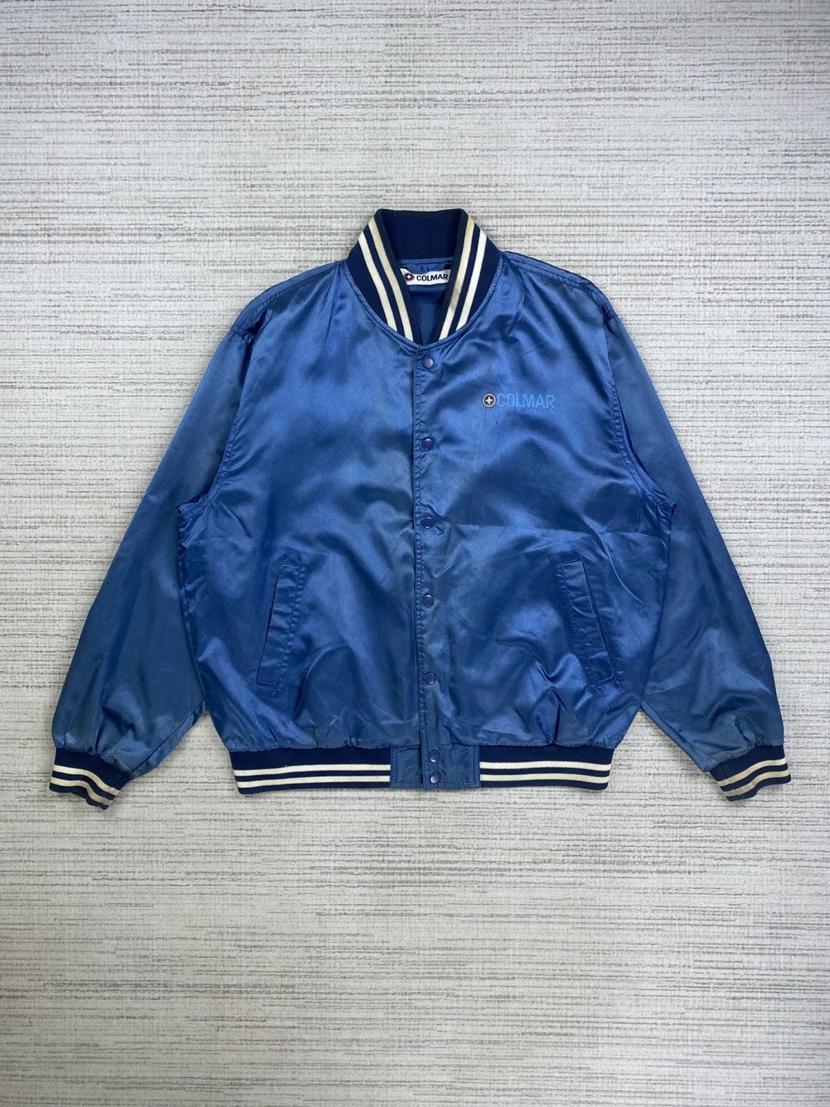 Colmar × Japanese Brand Vintage Colmar Rare Satin Big Logo Varsity Jacket Size US L / EU 52-54 / 3 - 2 Thumbnail