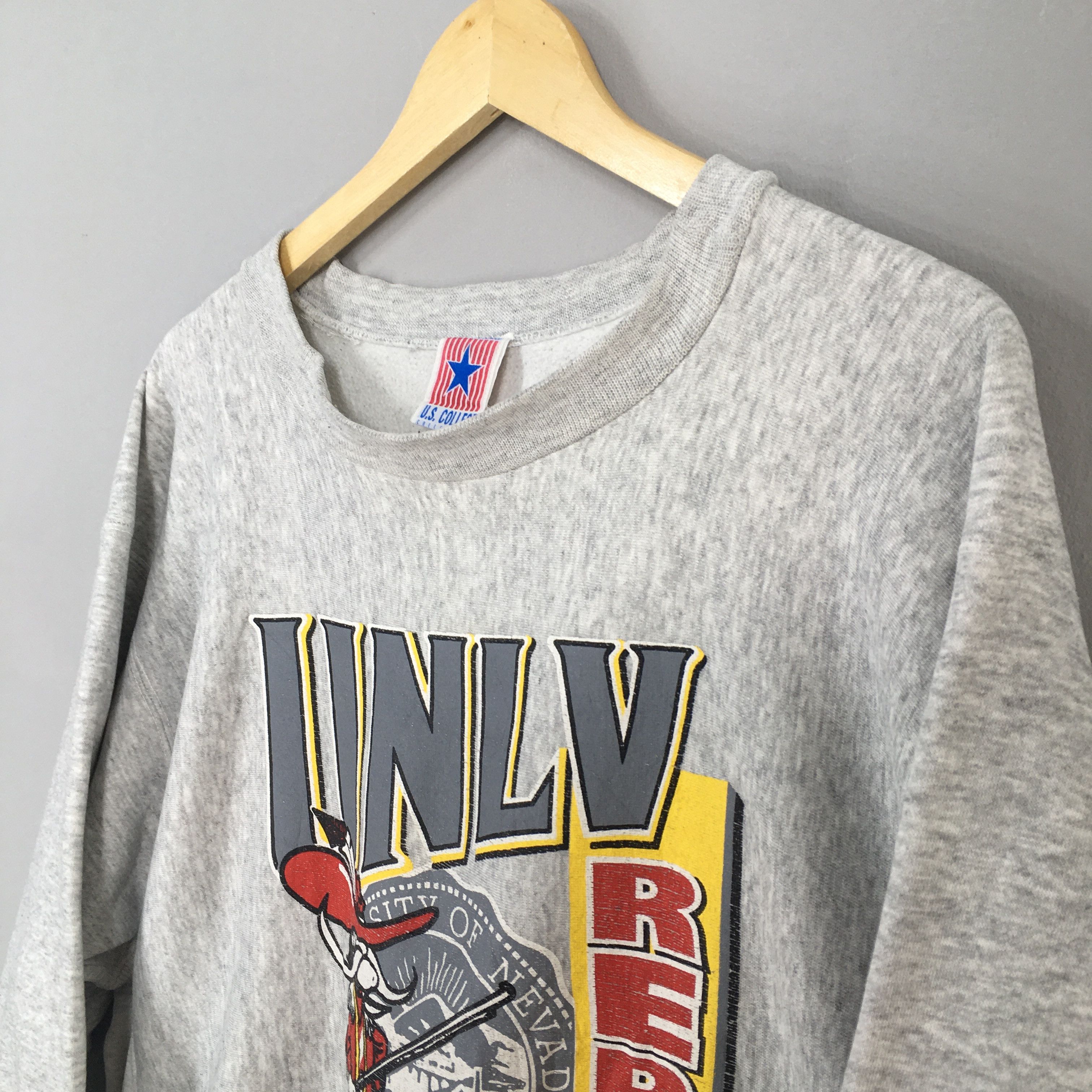 NCAA Vintage 90s University Nevada Rebels UNLV Sweatshirt XL Size US XL / EU 56 / 4 - 6 Thumbnail