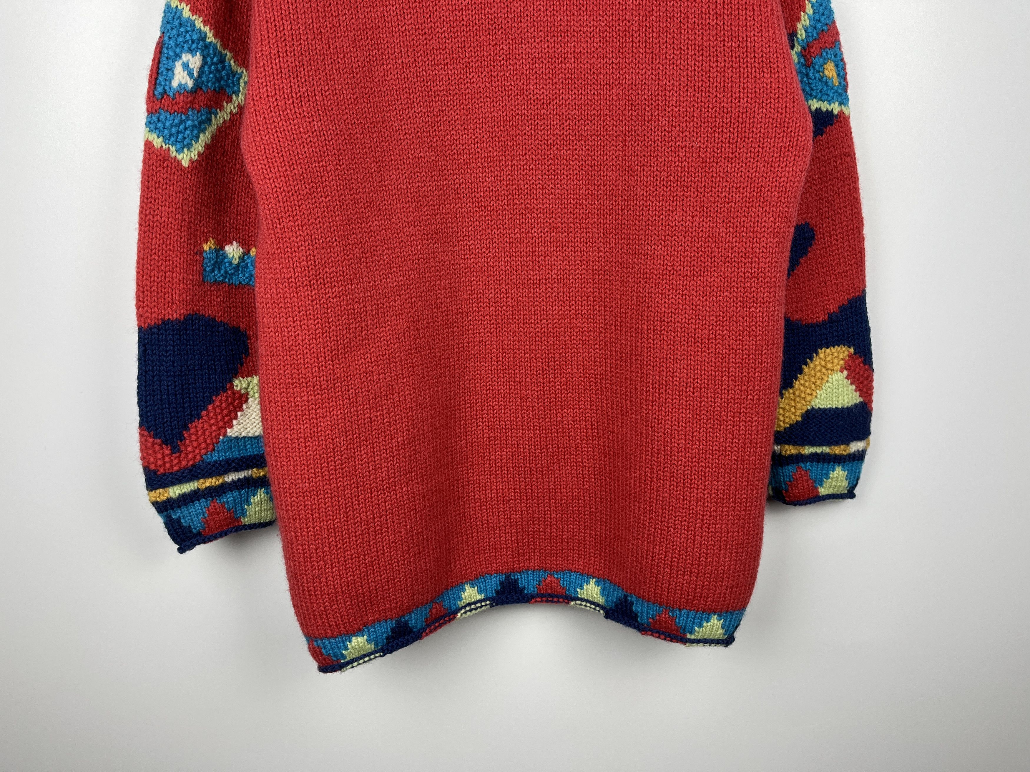 Vintage PACO Abstract Geometric Crazy Wool Knit Sweater Size S/M Size US S / EU 44-46 / 1 - 12 Thumbnail