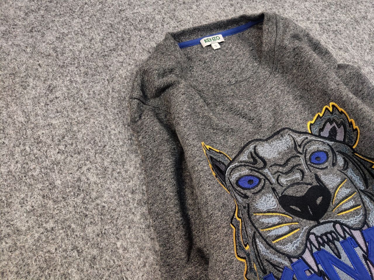 Kenzo Kenzo classic tiger embroidered Crewneck Gray Sweatshirt Size US S / EU 44-46 / 1 - 7 Thumbnail