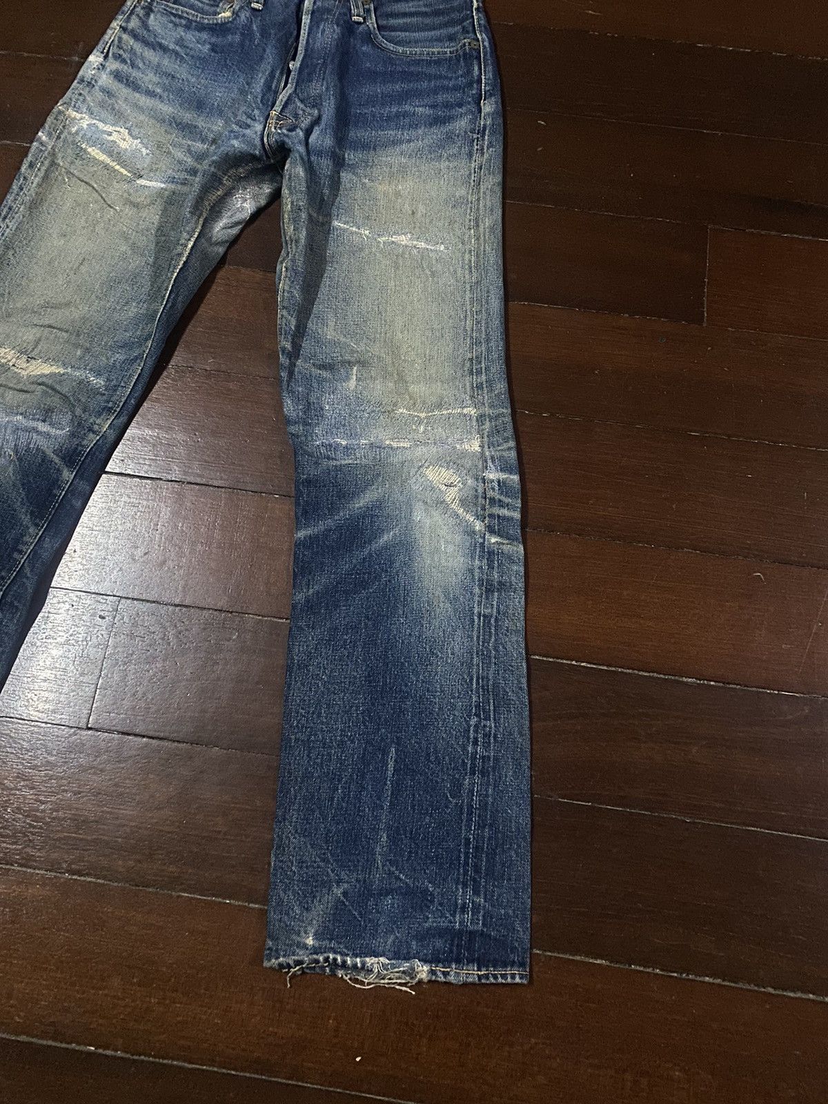 Denime FIRE 🔥 VINTAGE DENIME JAPAN DISTRESSED REWORK FADED JEANS Size US 29 - 6 Thumbnail