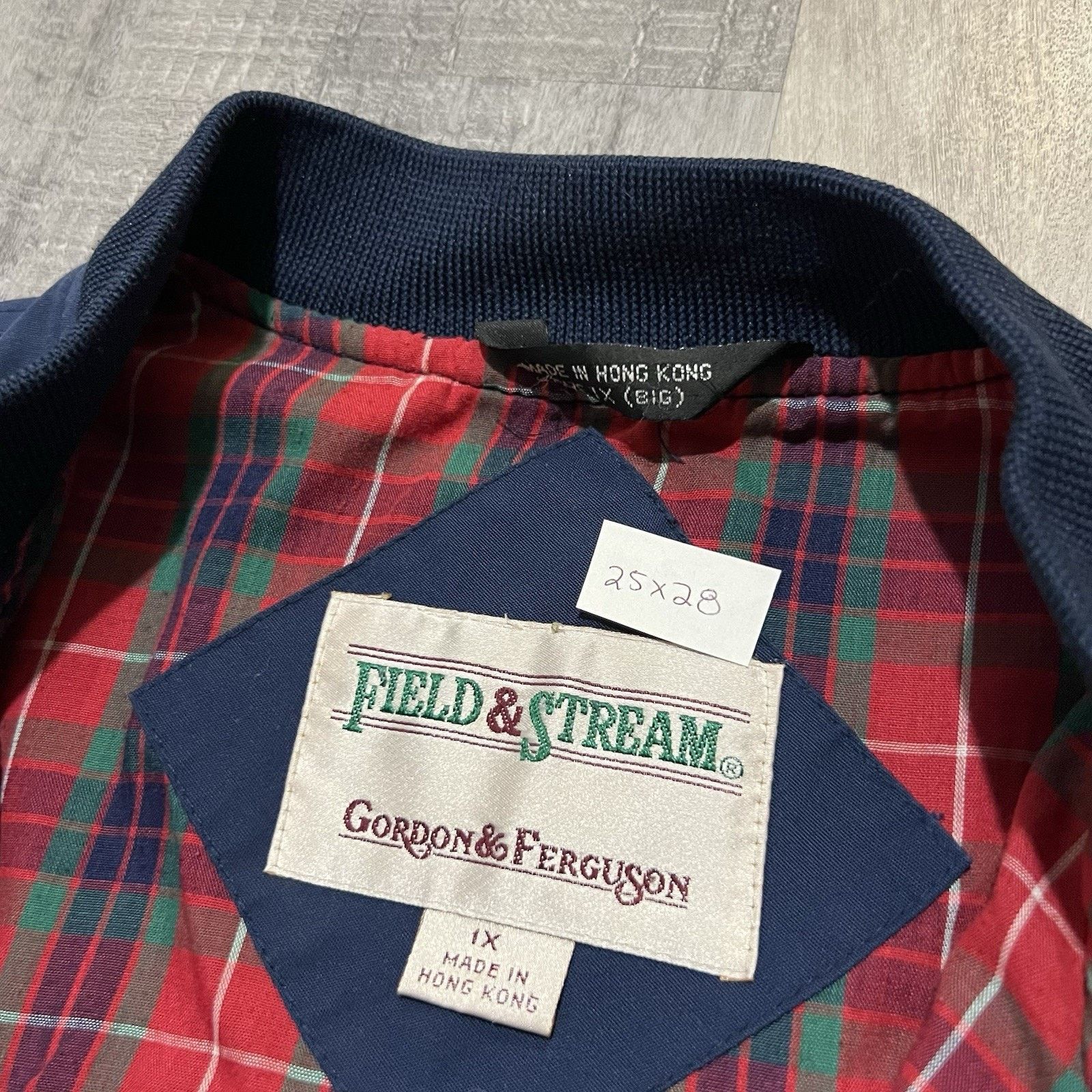 Vintage VTG Field & Stream Bomber Jacket Bi Swing Plaid Lined Golf Size US XL / EU 56 / 4 - 4 Thumbnail