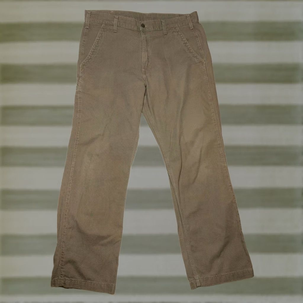 Carhartt Carhartt Pants Mens 36x32 Tan Relaxed Fit Canvas Khaki B299 MUS Pants Men Tan Relaxed 36x32 5-Pocket Khakis Workwear Casual Size US 36 / EU 52 - 1 Thumbnail