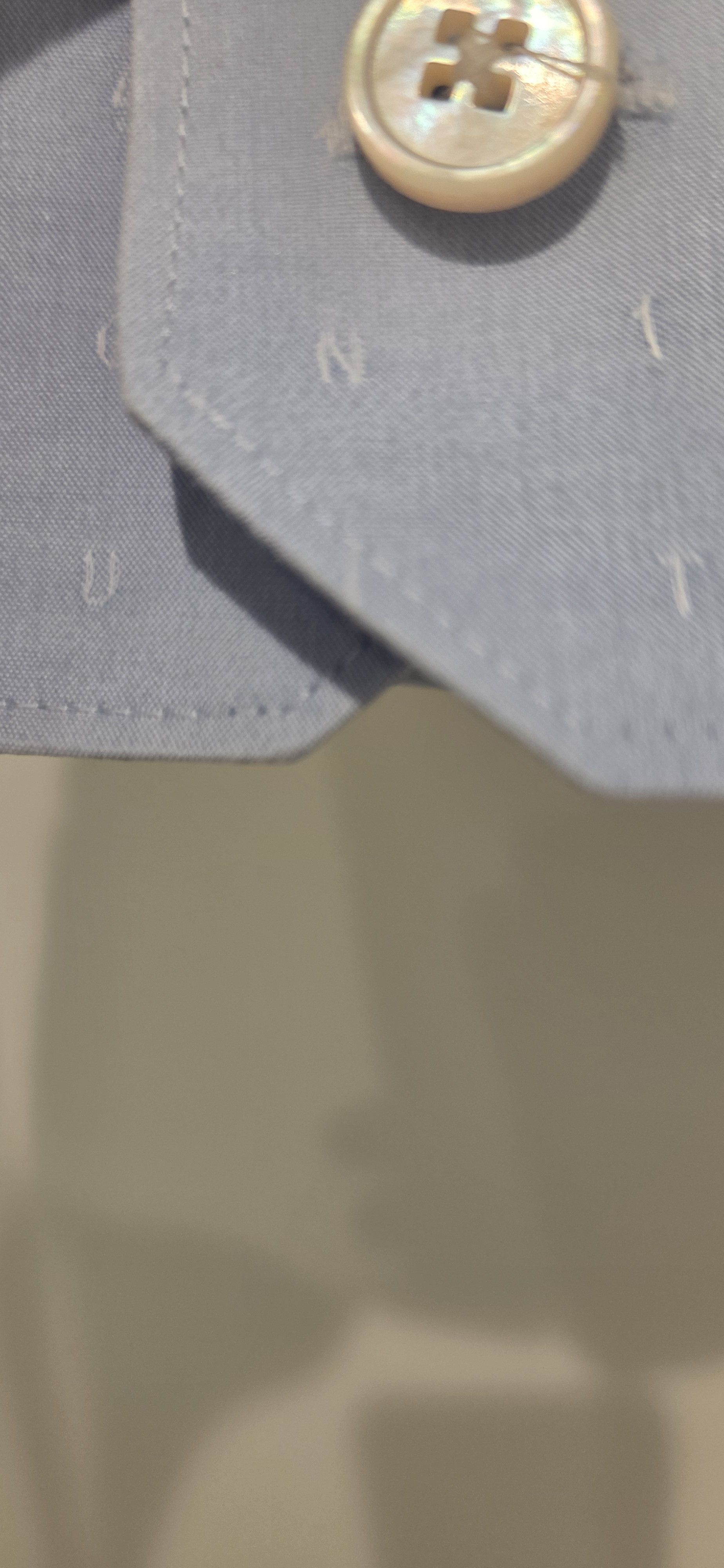Louis Vuitton Powder blue dress shirt with all over pinstripe printing Size US XXL / EU 58 / 5 - 2 Thumbnail