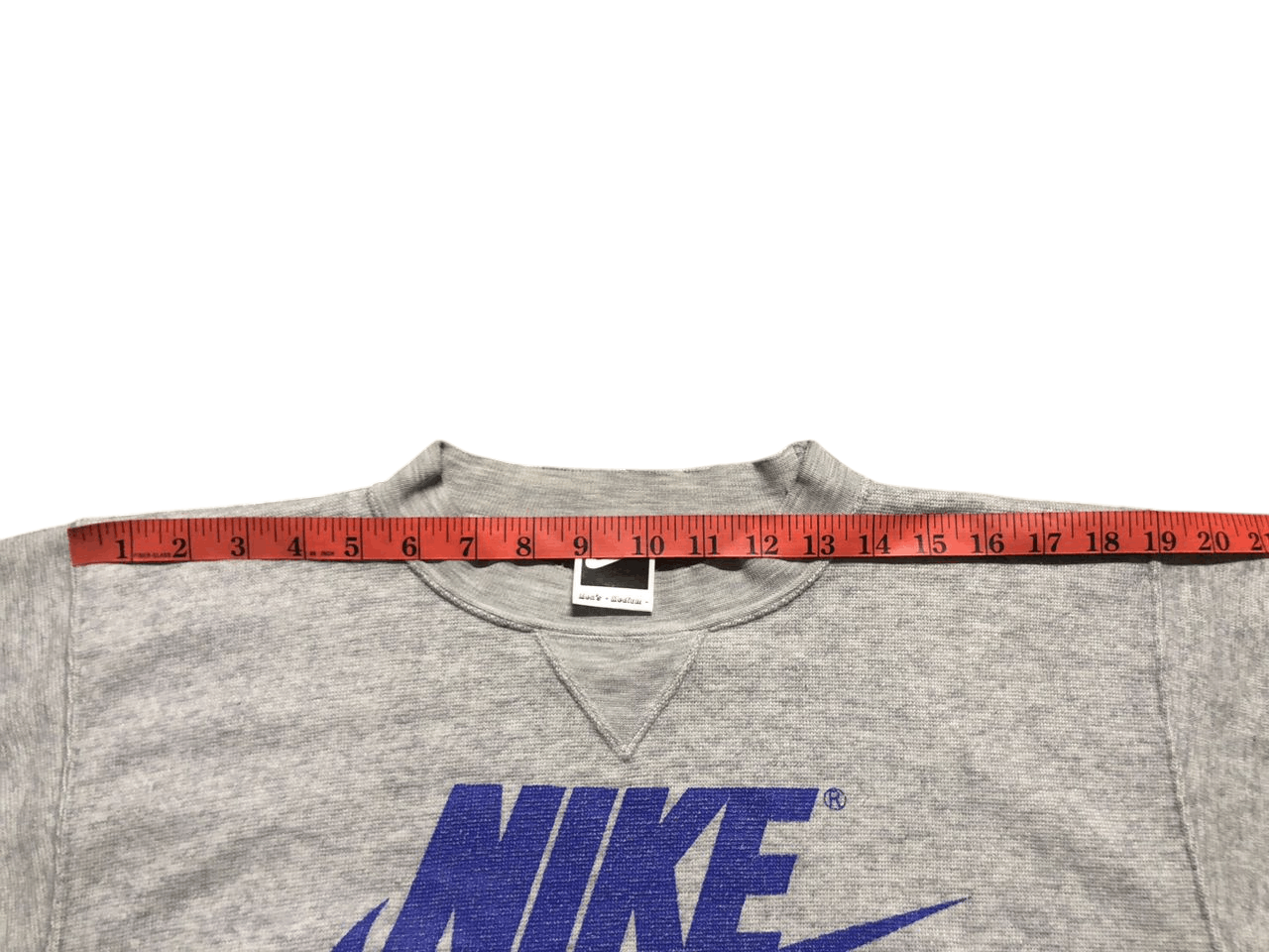 Nike × Vintage 90s Nike Big Swoosh SpellOut Sweatshirts Crops Distressed Size US M / EU 48-50 / 2 - 14 Thumbnail