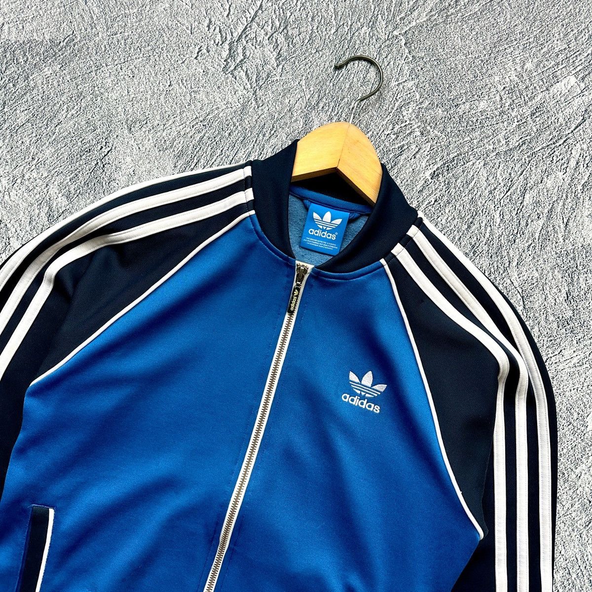Adidas Mens Adidas Full Zip Light Bomber Jacket Blue Size US S / EU 44-46 / 1 - 4 Thumbnail
