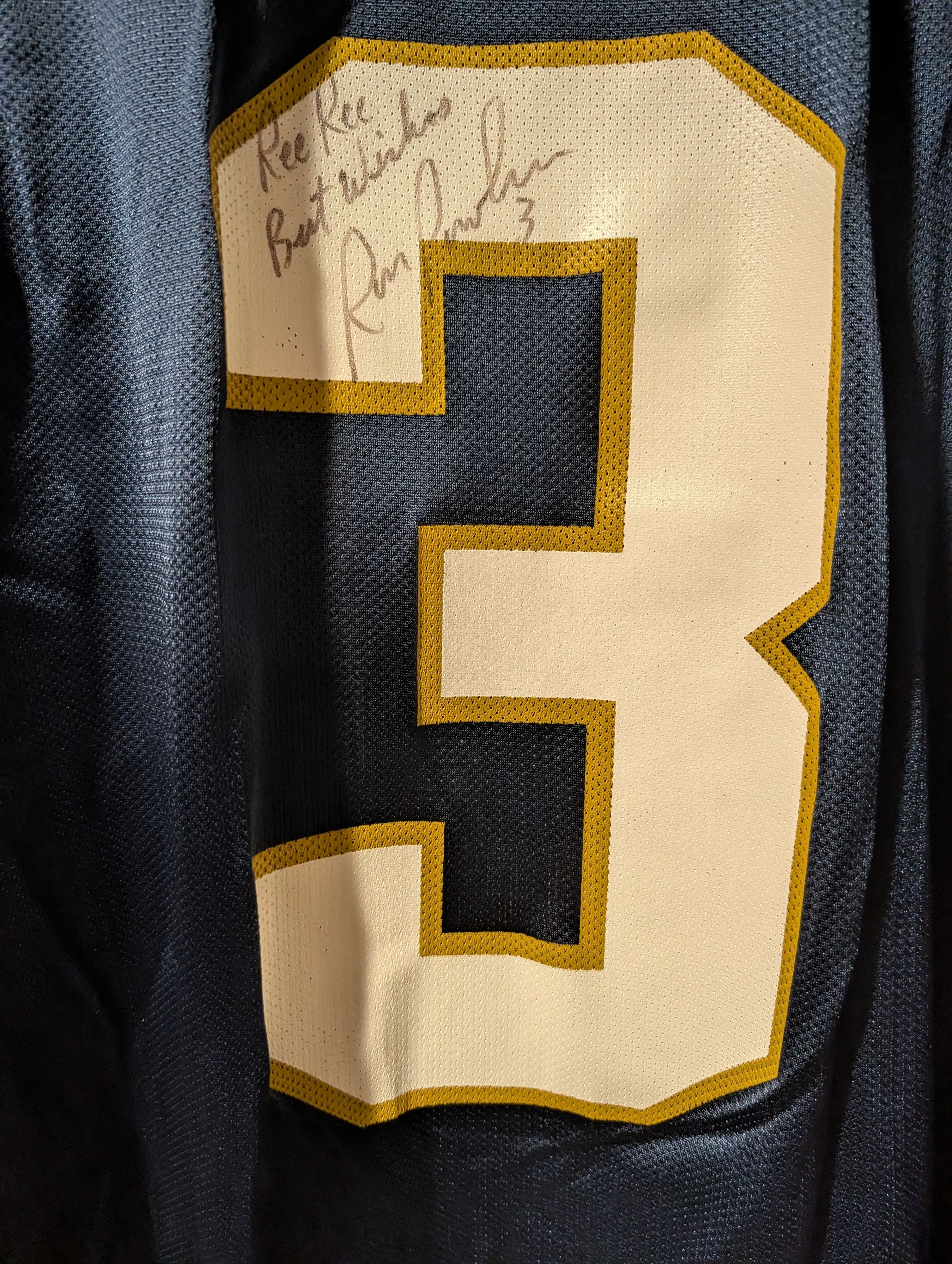 NCAA VTG Notre Dame Fighting Irish Powlus Signed Football Jersey Size US XL / EU 56 / 4 - 2 Thumbnail