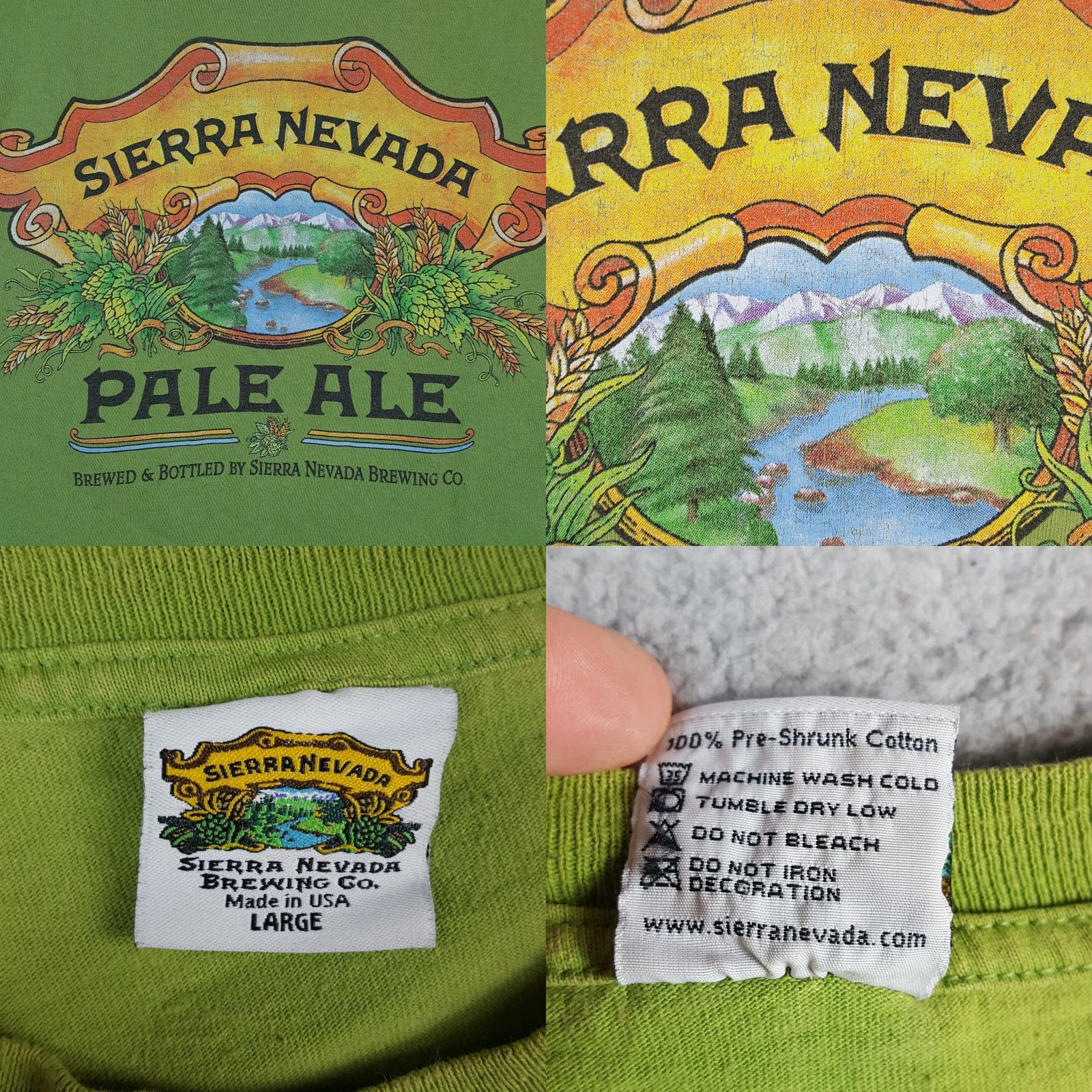 Etro VINTAGE Sierra Nevada Shirt Mens L Green Beer Pale Ale Retro 90s Outdoor USA Made Size US L / EU 52-54 / 3 - 8 Thumbnail