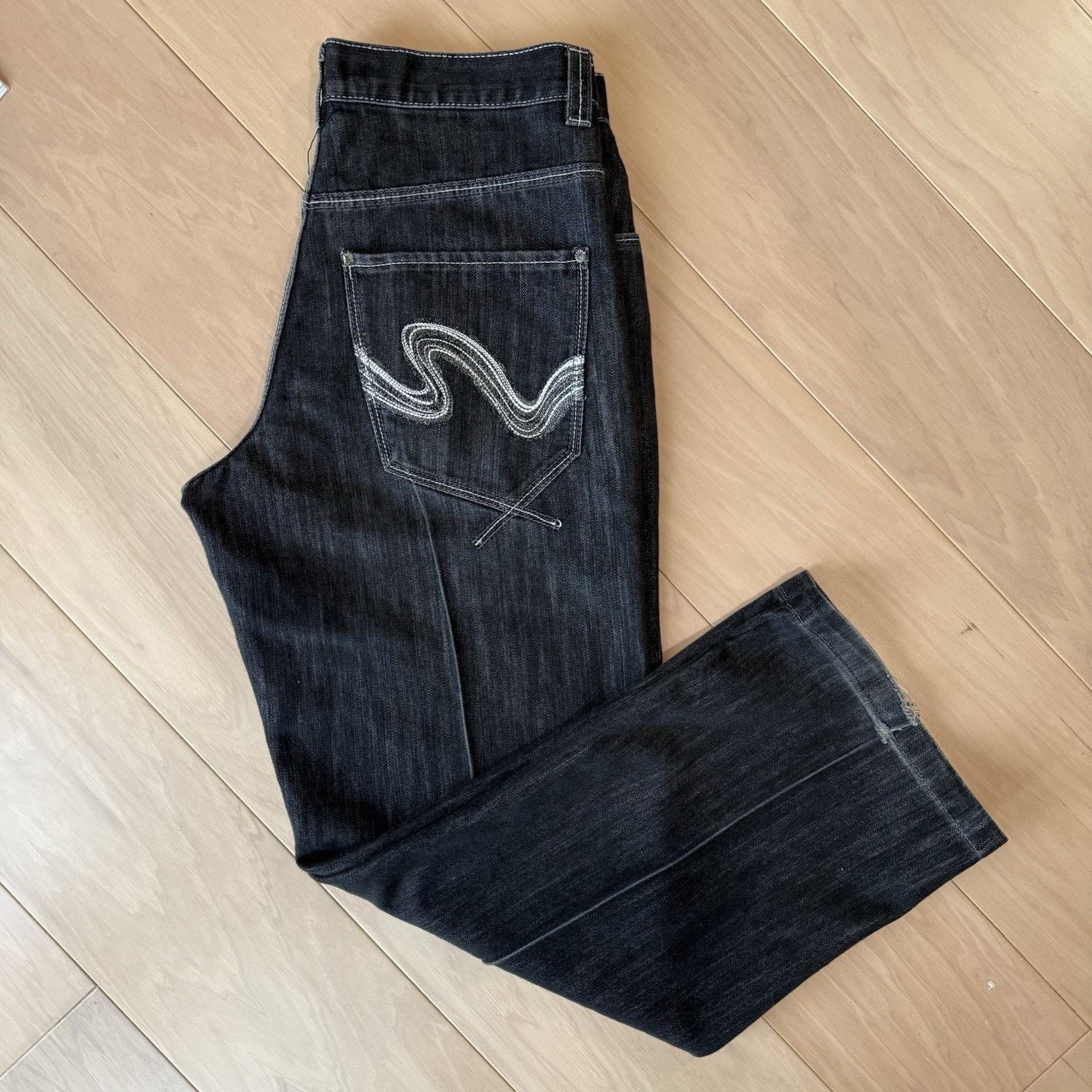 Vintage Southpole Jeans 34 Black Y2K Baggy Denim Skater Punk