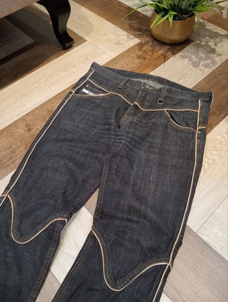 Nicole Club NICOLE CLUB FOR MEN JAPAN LEATHER LINING DENIM FLARED PANTS Size US 34 / EU 50 - 4 Thumbnail