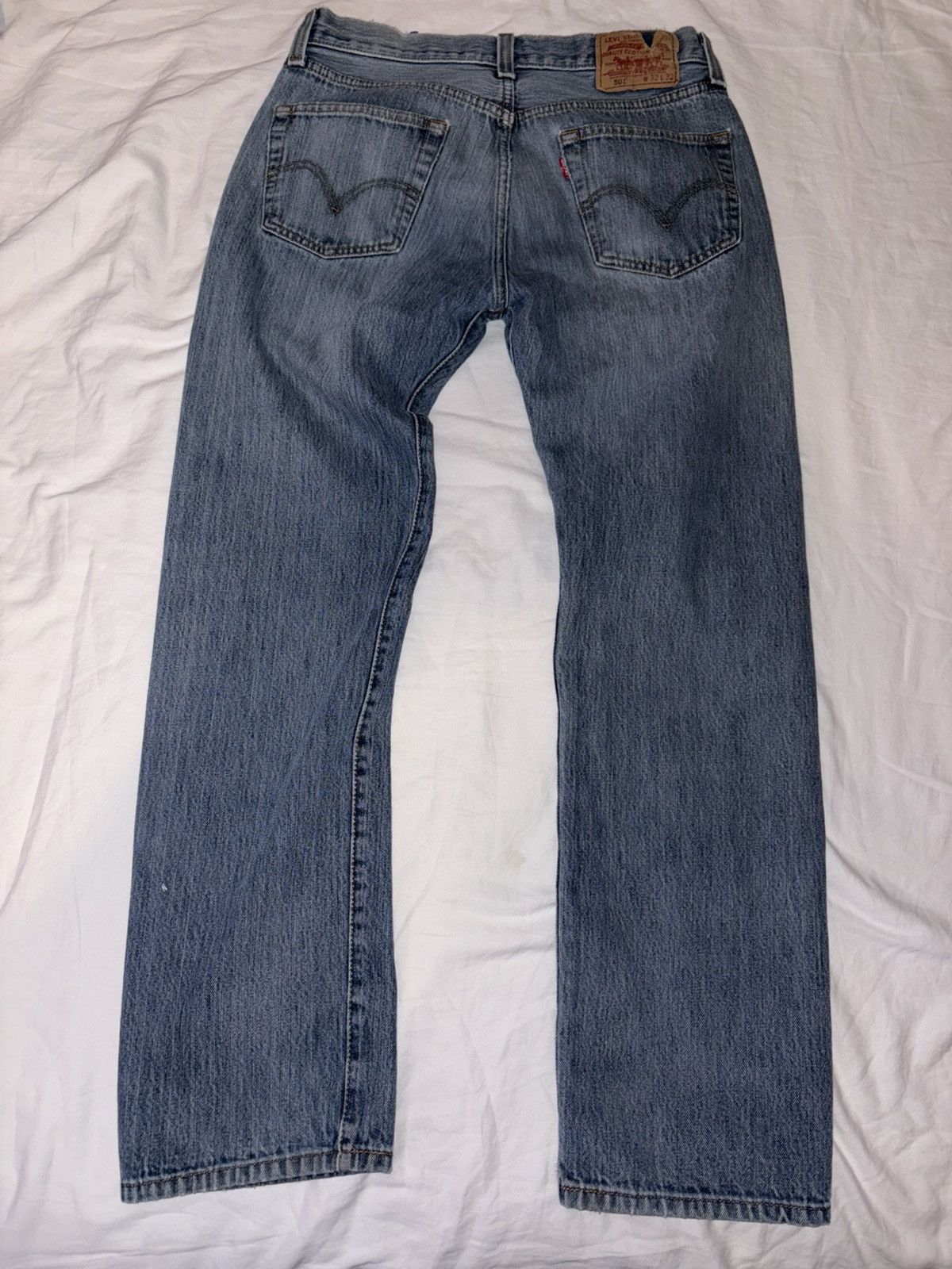 Levi's Vintage Clothing Levi’s 501 red tab blue jeans denim w32 L32 distressed Size US 32 / EU 48 - 5 Thumbnail