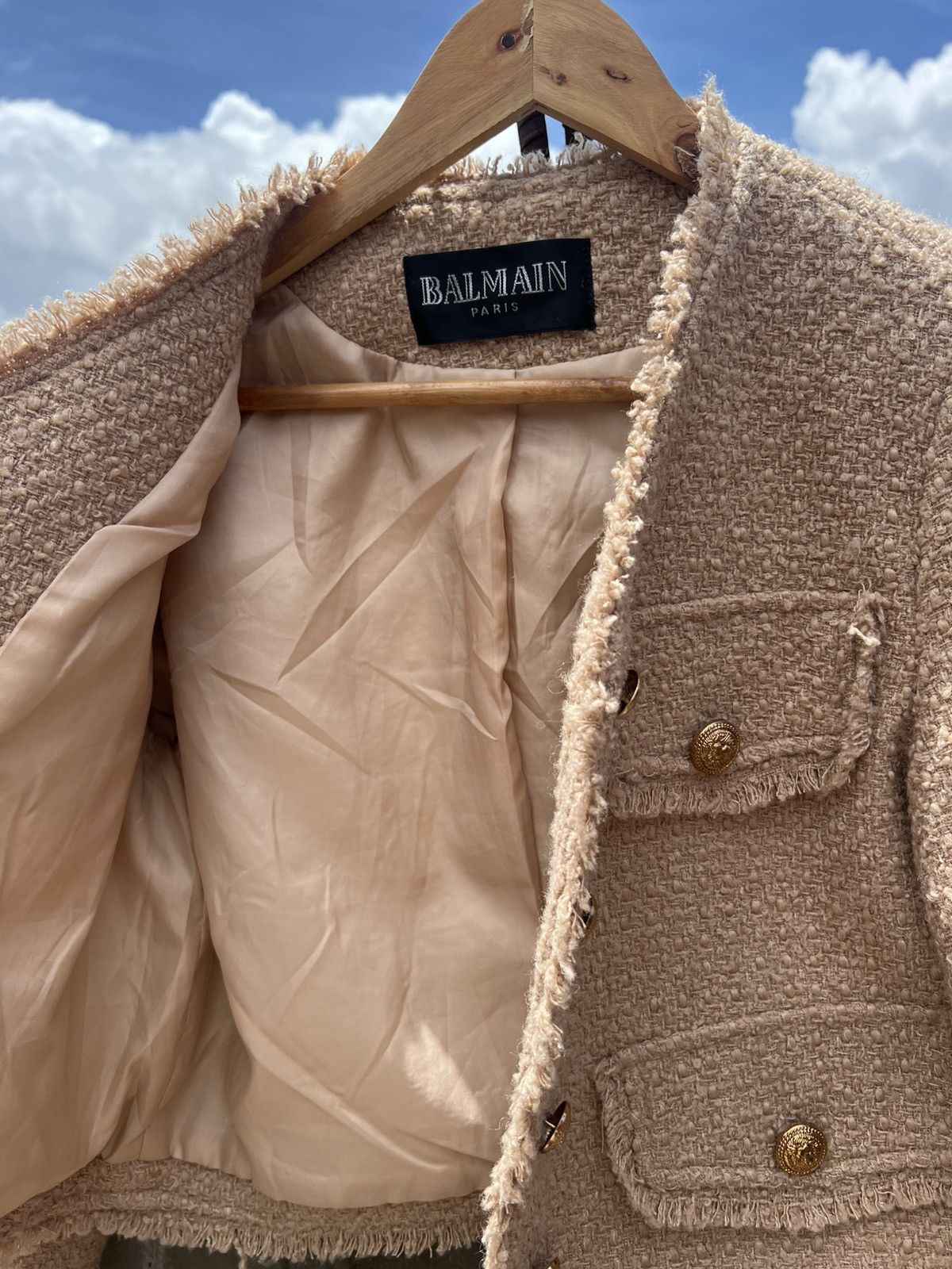 Balmain Balmain Cropped Tweed Jacket Size S / US 4 / IT 40 - 3 Thumbnail