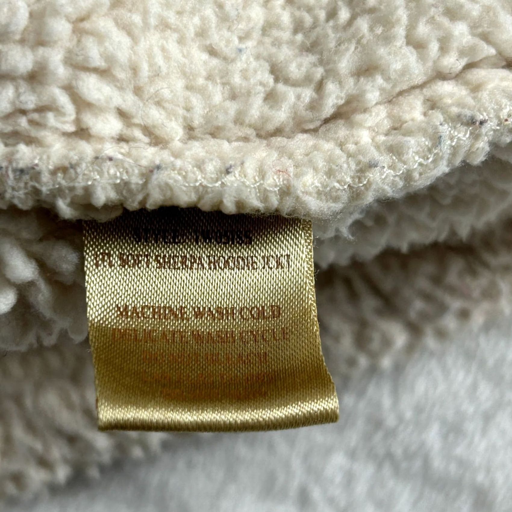 Vintage True Grit Womens Ivory Sherpa Fleece Zip-Up Hoodie Jacket XL Pockets Drawstring Jacket Womens XL Ivory Sherpa Fleece Zip-Up Pockets Drawstring Size XL / US 12-14 / IT 48-50 - 4 Thumbnail