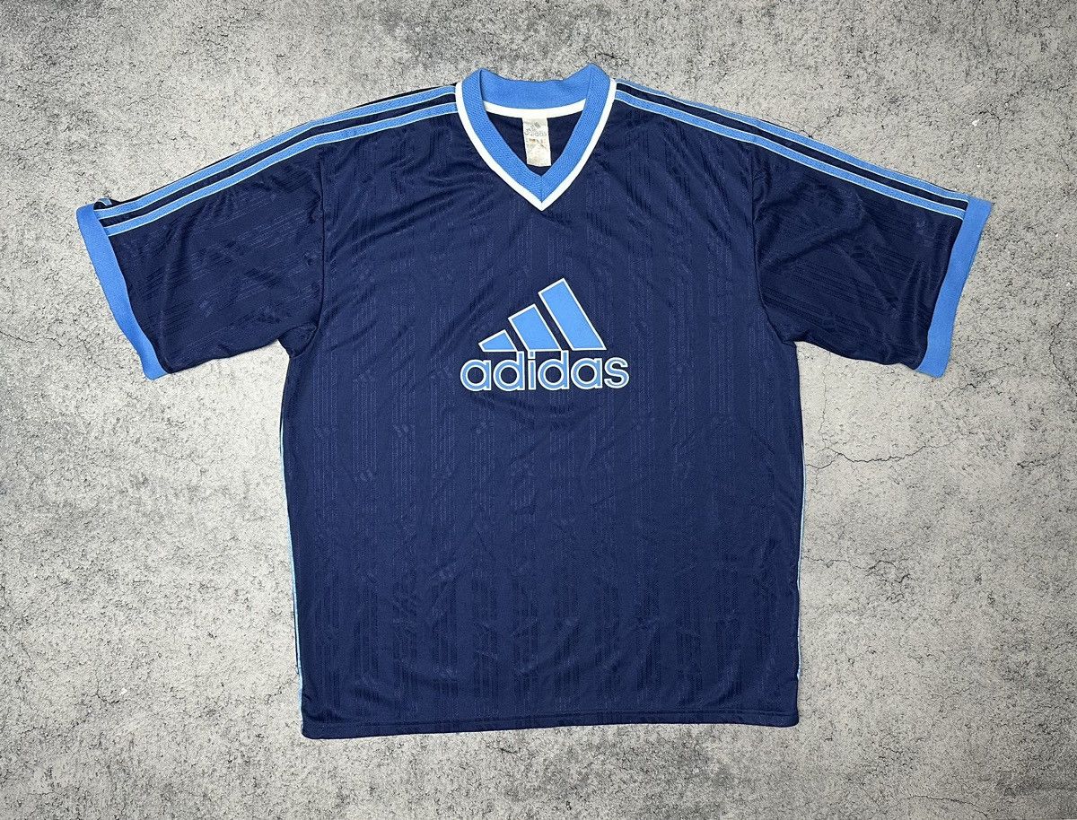 Adidas Vintage 90s Adidas Big Logo Jersey T-Shirt Size US XL / EU 56 / 4 - 8 Thumbnail
