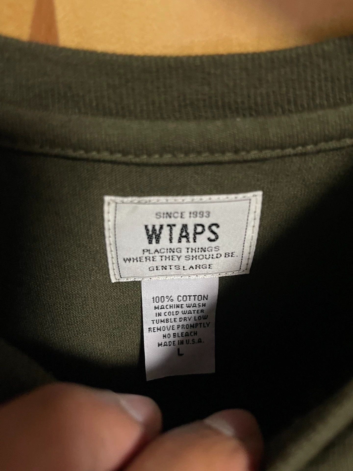 Wtaps WTAPS Gold Label L Olive Green USA Short Sleeve Tee Size US L / EU 52-54 / 3 - 4 Thumbnail
