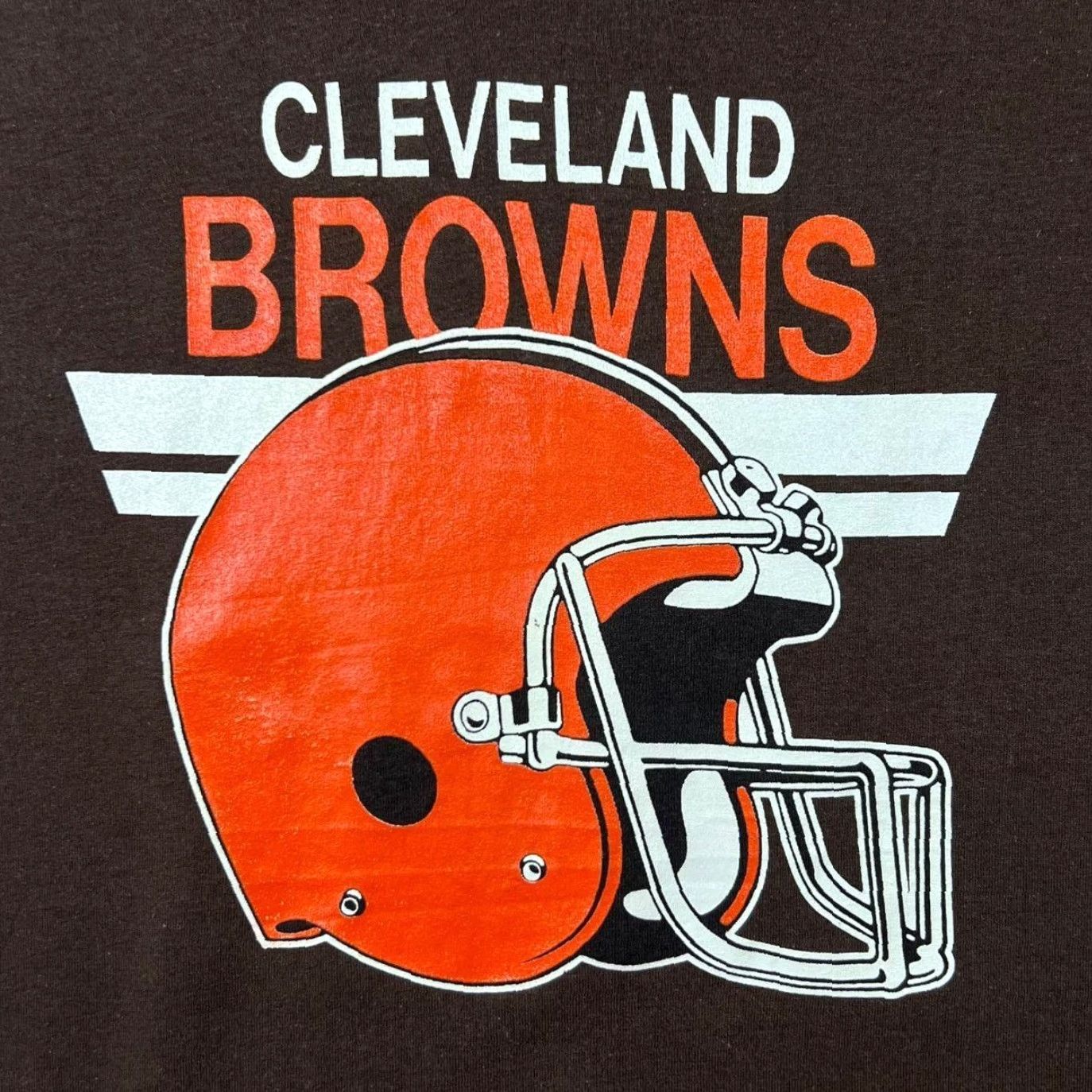 NFL VINTAGE Cleveland Browns NFL T-Shirt NFL Graphic Print Front Single Stitch Brown S Short Sleeve Mens Size S Size US S / EU 44-46 / 1 - 4 Thumbnail
