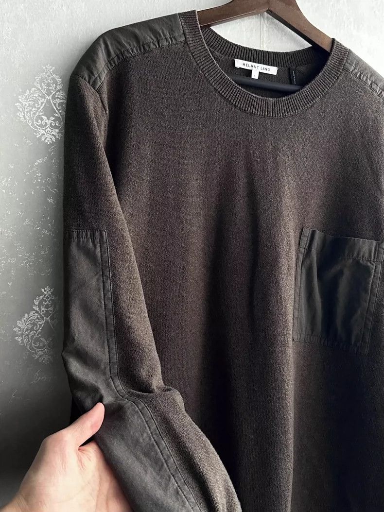 Helmut Lang HELMUT LANG Decomposition and patchwork sweater Size L / US 10 / IT 46 - 4 Thumbnail