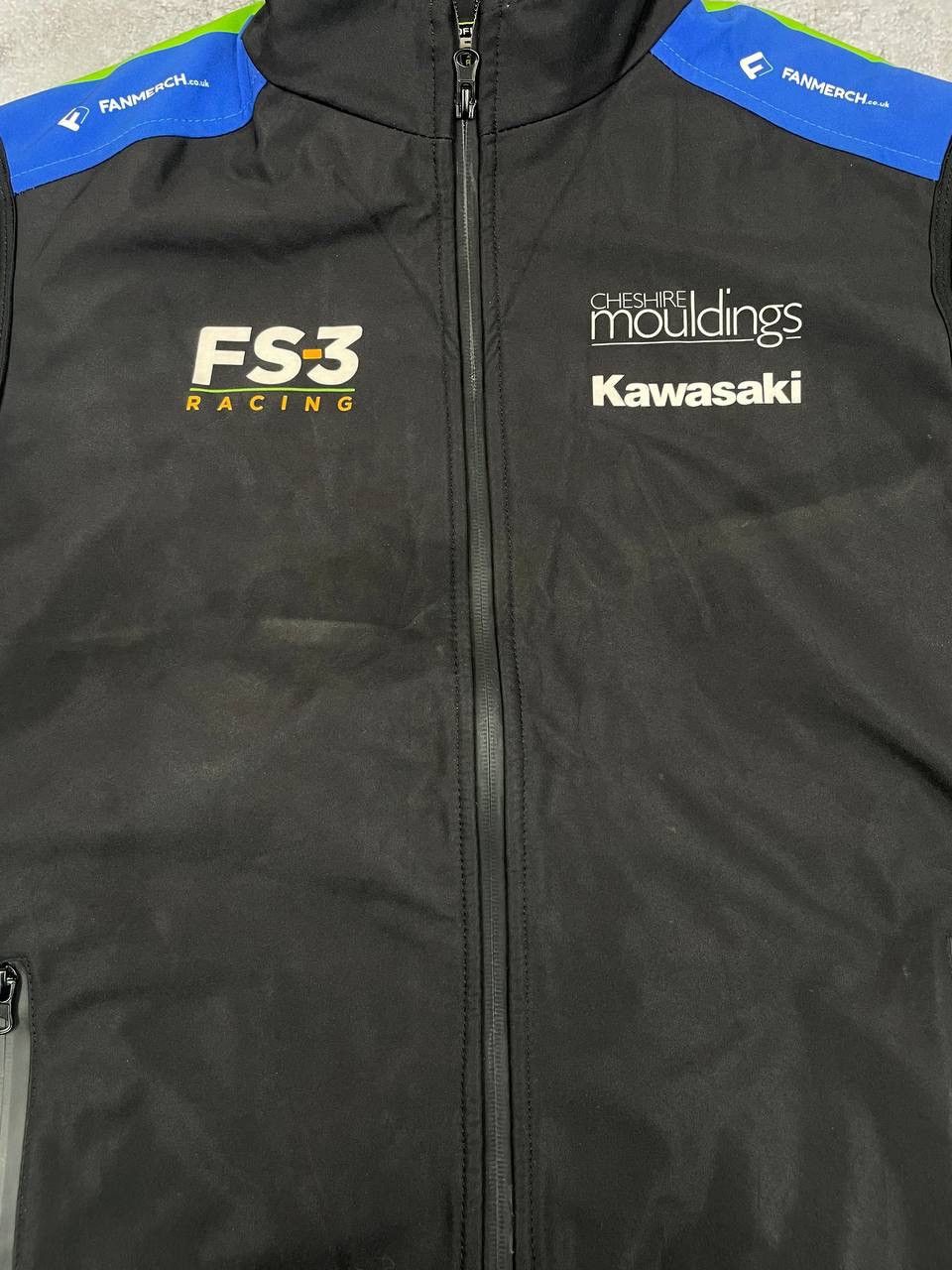 Other FS-3 Racing Kawasaki Men Softshell Vest Black Green Full Zip Size US M / EU 48-50 / 2 - 7 Thumbnail