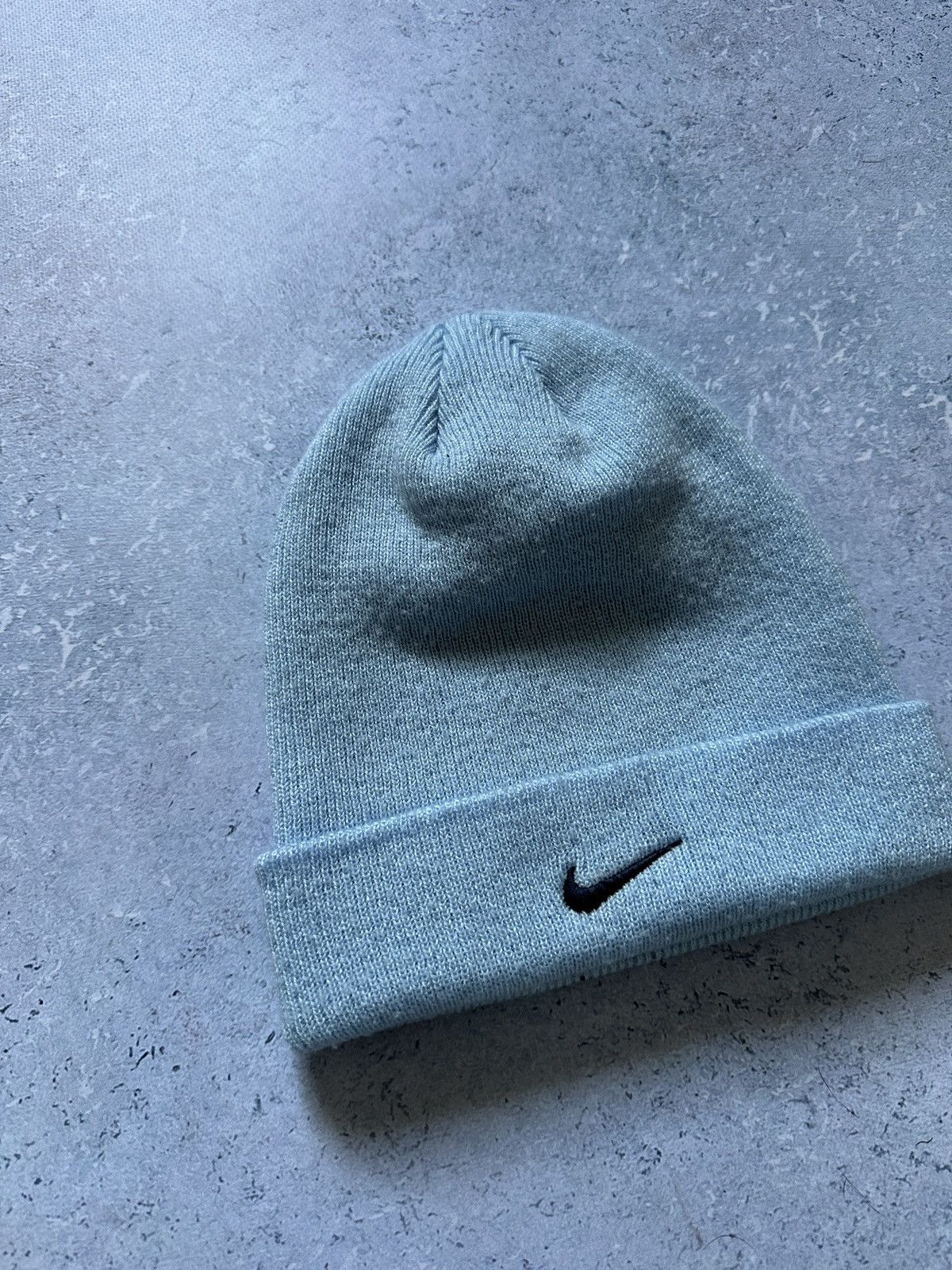 Nike × Vintage Vintage Y2K Beanie Hat Nike Embroidered Swoosh 90s Blue OS Size ONE SIZE - 3 Thumbnail