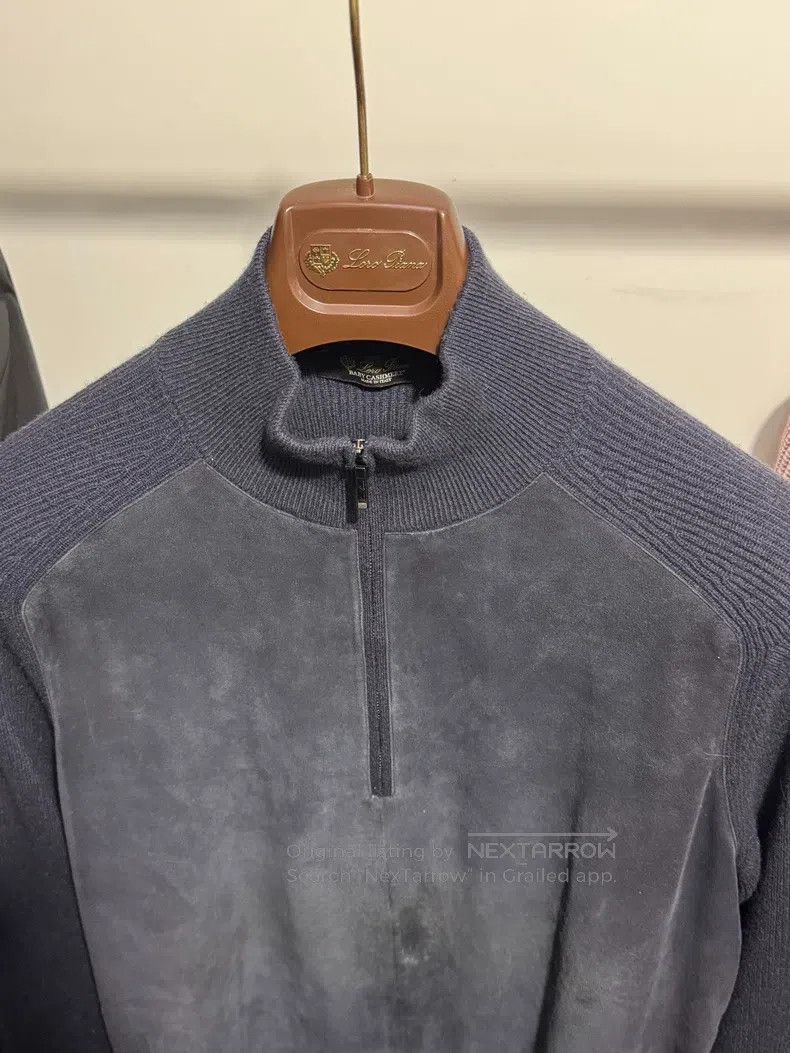 Loro Piana Loro Piana Baby cashmere and suede sweater Size US L / EU 52-54 / 3 - 2 Thumbnail