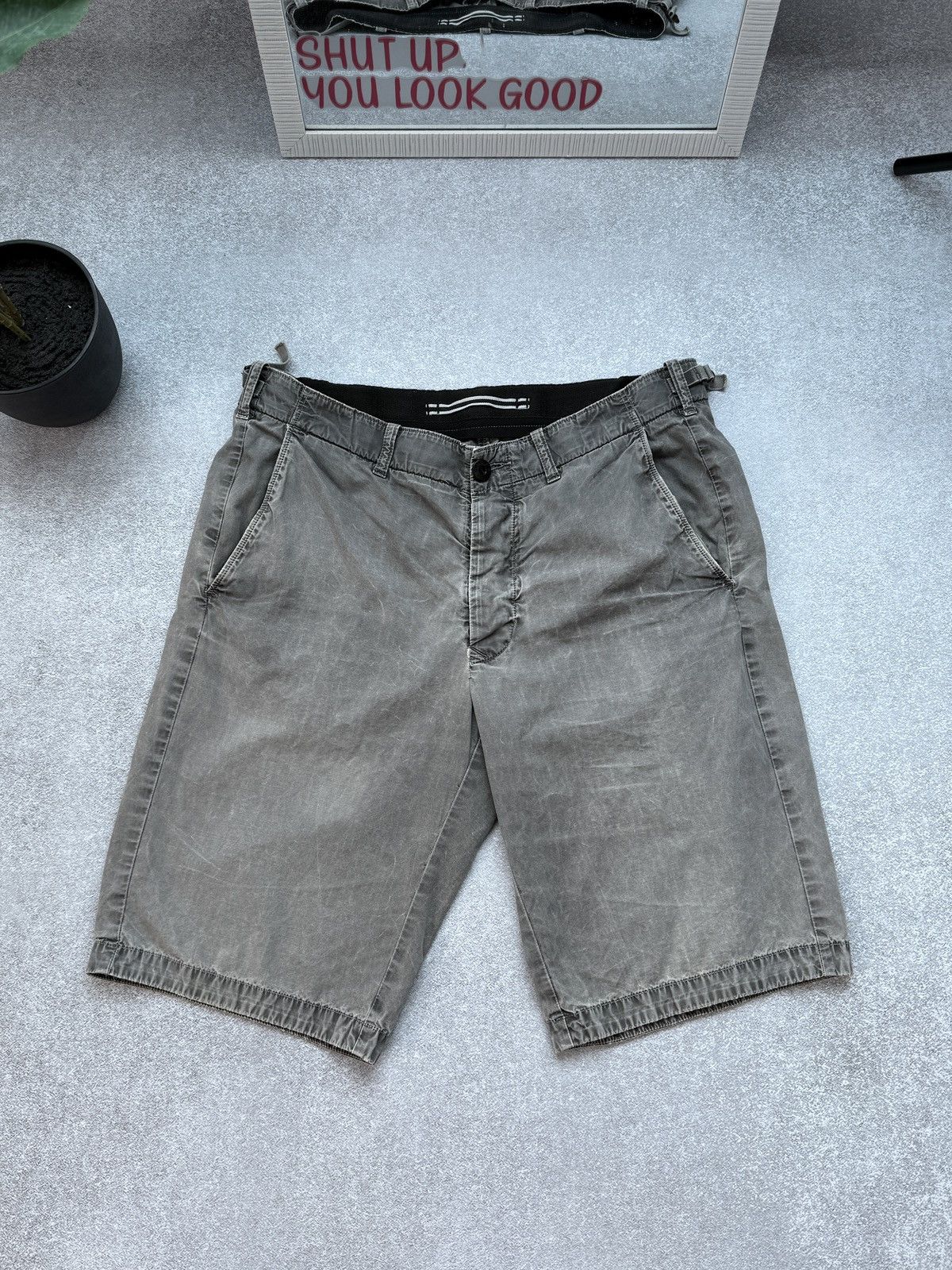 Stone Island Vintage Stone Island Chino Shorts Grey Garment Dyed Men’s Size US 33 - 2 Thumbnail