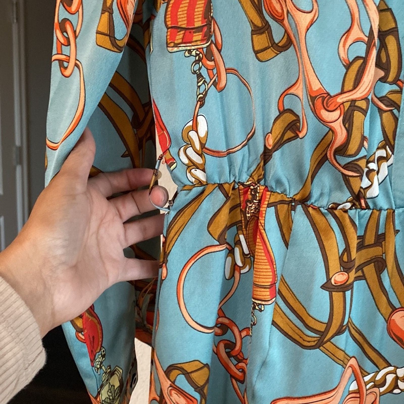 Other AX PARIS Shirt dress retro side slit has loops for a belt Size XL / US 12-14 / IT 48-50 - 4 Thumbnail