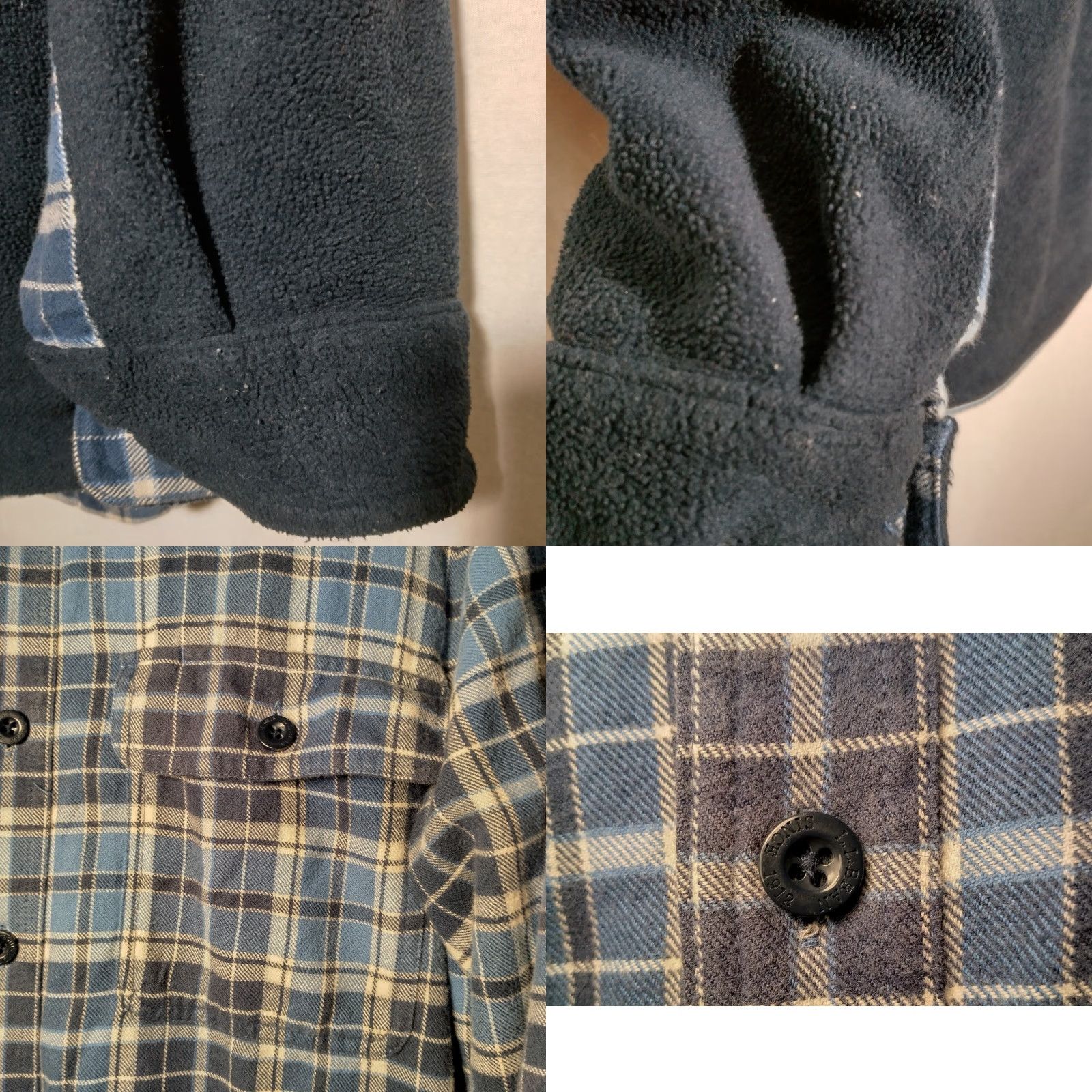 Vintage LL Bean Shacket Shirt Jacket M Blue Plaid Flannel Fleece Lined Work Size US M / EU 48-50 / 2 - 8 Thumbnail