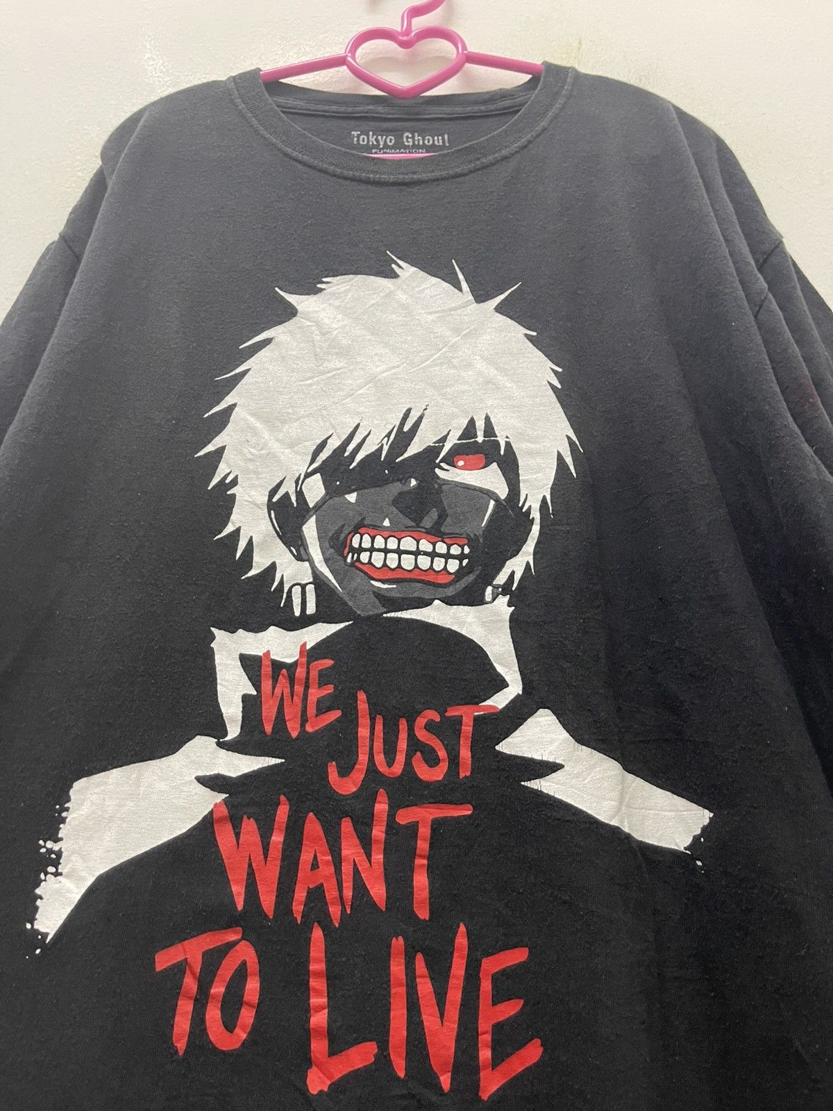 Anime Rare TOKYO GHOUL We Just Want To Live Tee Size US L / EU 52-54 / 3 - 2 Thumbnail