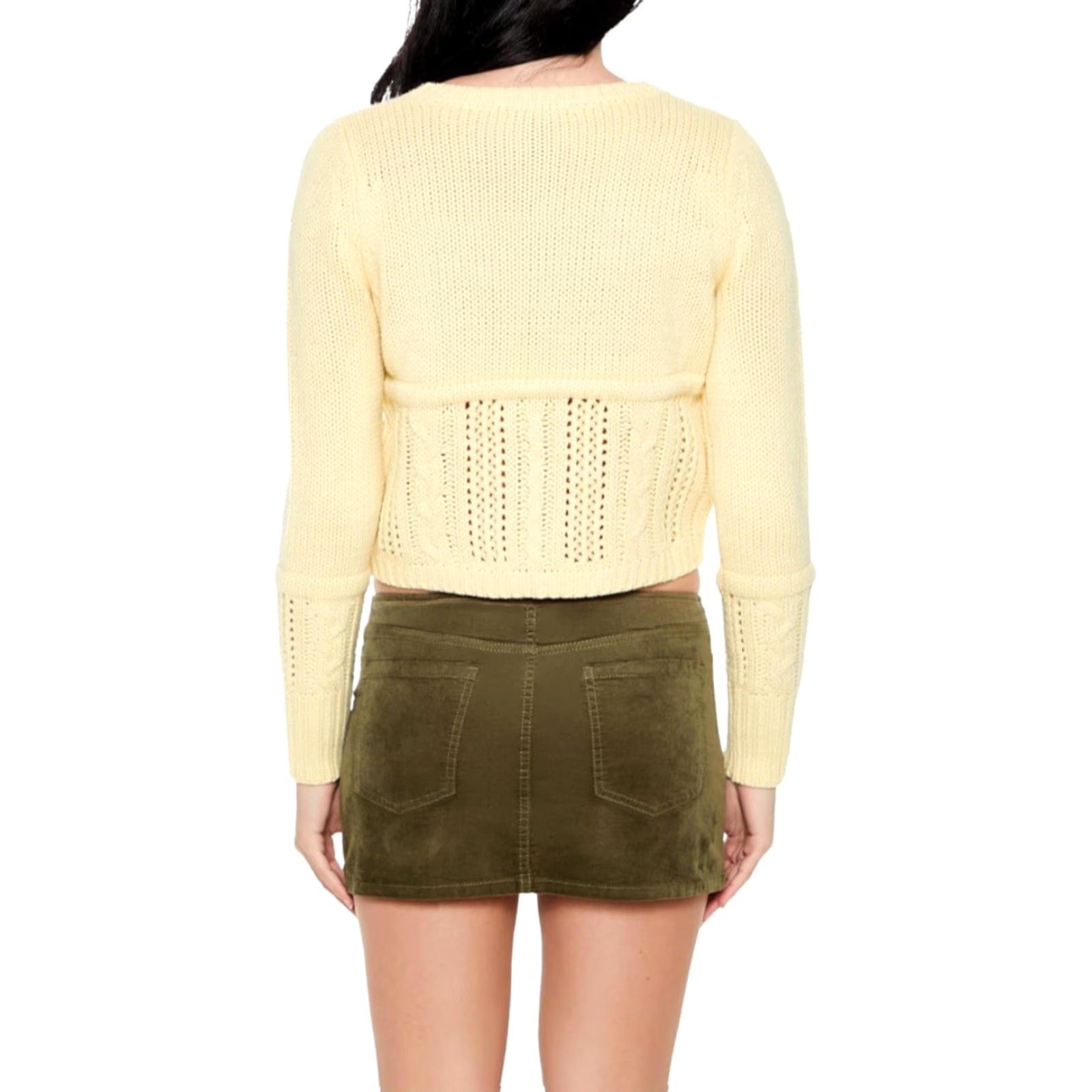 Forever 21 FOREVER 21 Cardigan Sweater - Tie-Front - Yellow - M - Women - Knit - Long Sleeve - NWT Size M / US 6-8 / IT 42-44 - 4 Thumbnail