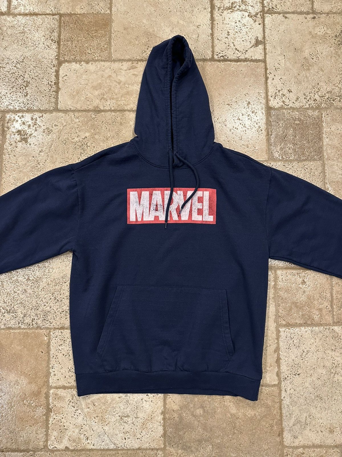Marvel Comics Vintage Marvel Spiderman Web Pullover Navy Hoodie Size US L / EU 52-54 / 3 - 3 Thumbnail