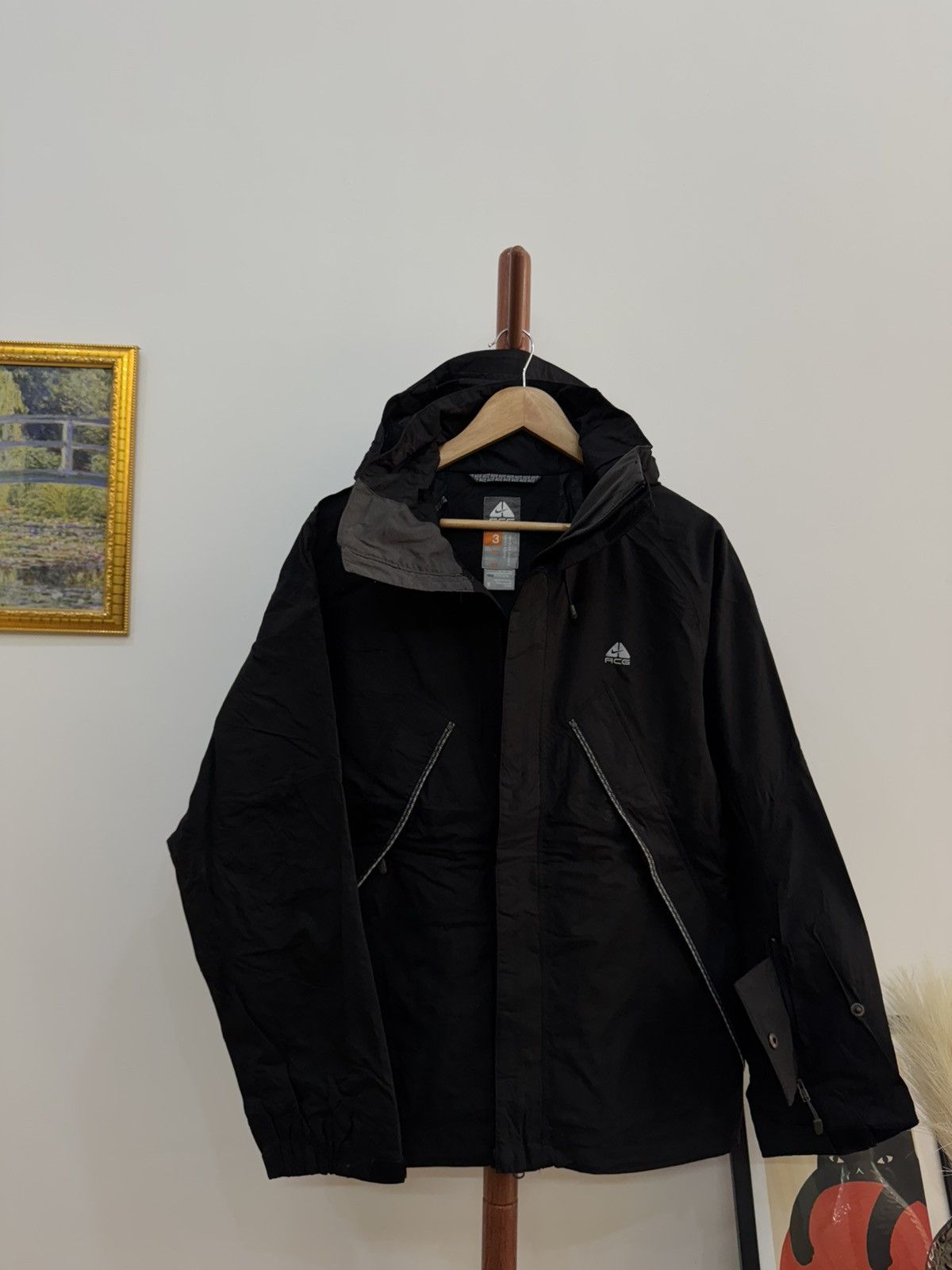 Nike × Nike ACG Vintage Nike ACG Jacket Winter Ski Stormfit Black Logo Size US S / EU 44-46 / 1 - 3 Thumbnail
