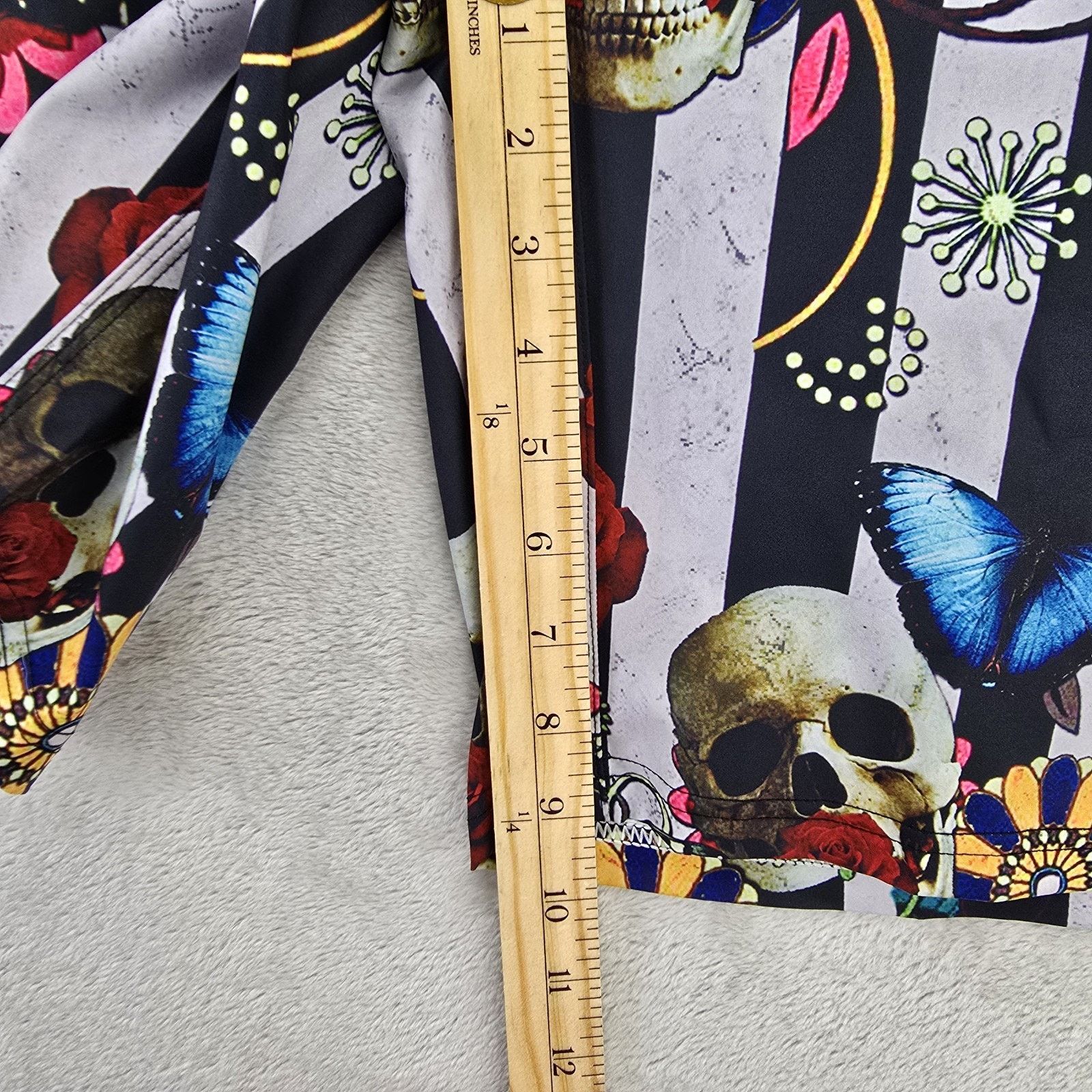 Other Mister Triple X Swim Shorts Small Skull Flowers Striped Size US 30 / EU 46 - 6 Thumbnail