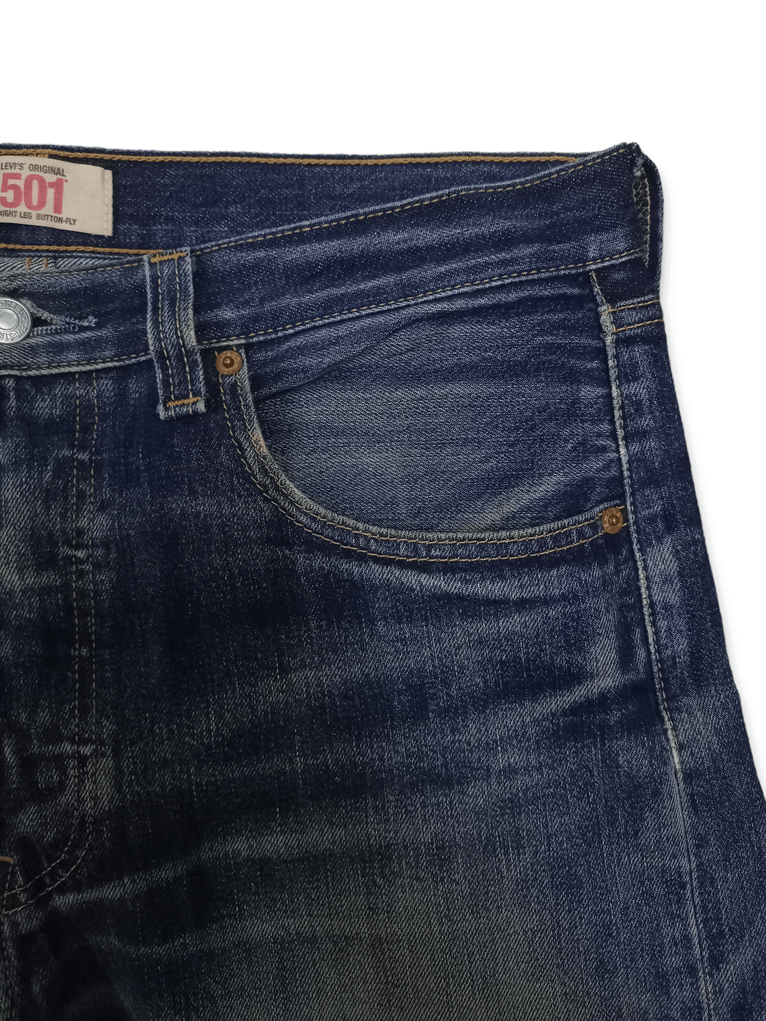 Levi's × Levi's Vintage Clothing Vintage 90s Levis 501 Blue Wash Distressed Baggy Jeans 34x30 Size US 34 / EU 50 - 5 Thumbnail