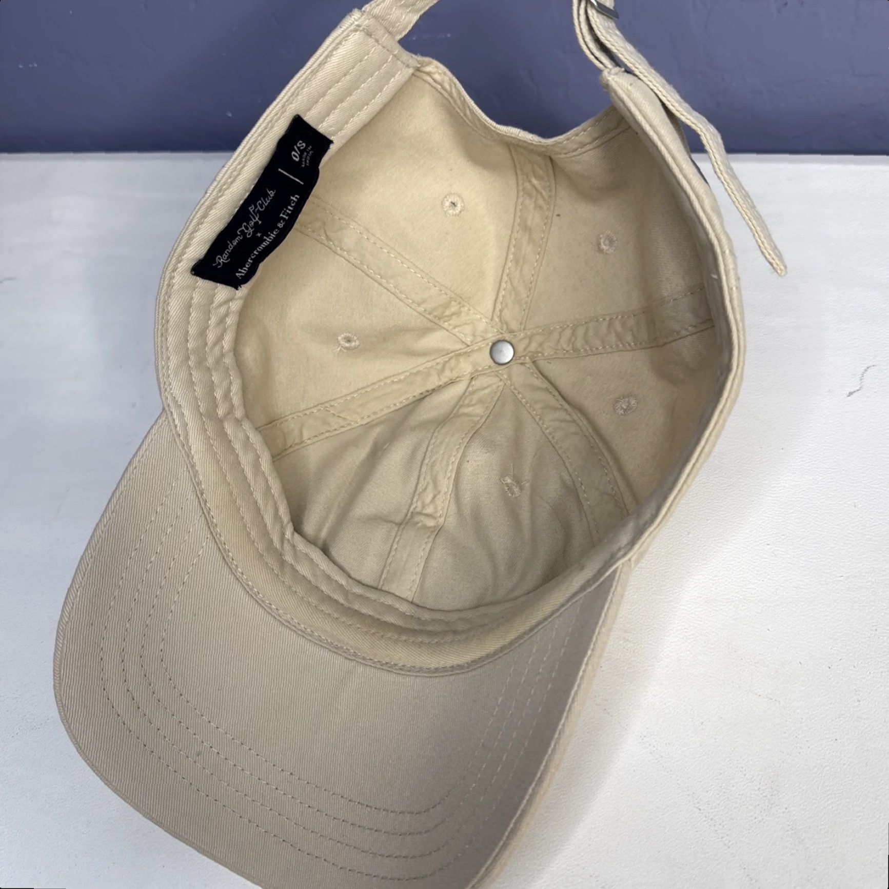 Abercrombie & Fitch VINTAGE Abercrombie & Fitch Dad Hat Cap Khaki Beige One Size Men Strapback Golf Hat Random Play Fast More Size ONE SIZE - 5 Thumbnail