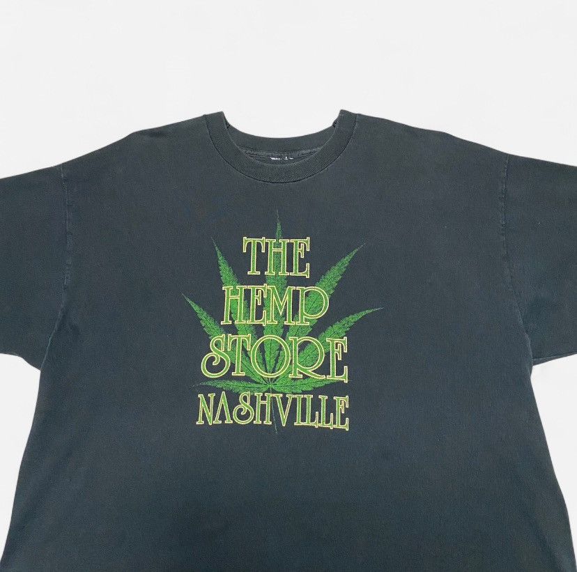 Vintage Vintage The hemp store Nashville weed graphic black T-shirt Size US XL / EU 56 / 4 - 1 Thumbnail