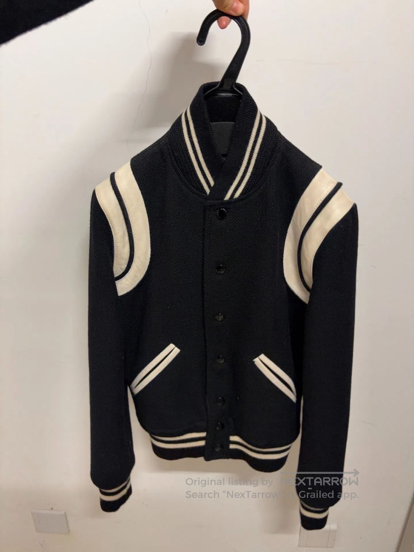 Saint Laurent Paris SAINT LAURENT Varsity Jacket Leather Sleeves. Size XXS / US 00 / IT 34 - 1 Thumbnail