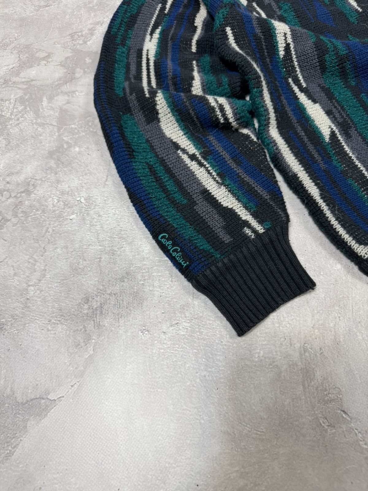 Carlo Colucci Vintage 90s Carlo Colluci Retro Style Wool Sweater Coogi Size US XL / EU 56 / 4 - 5 Thumbnail