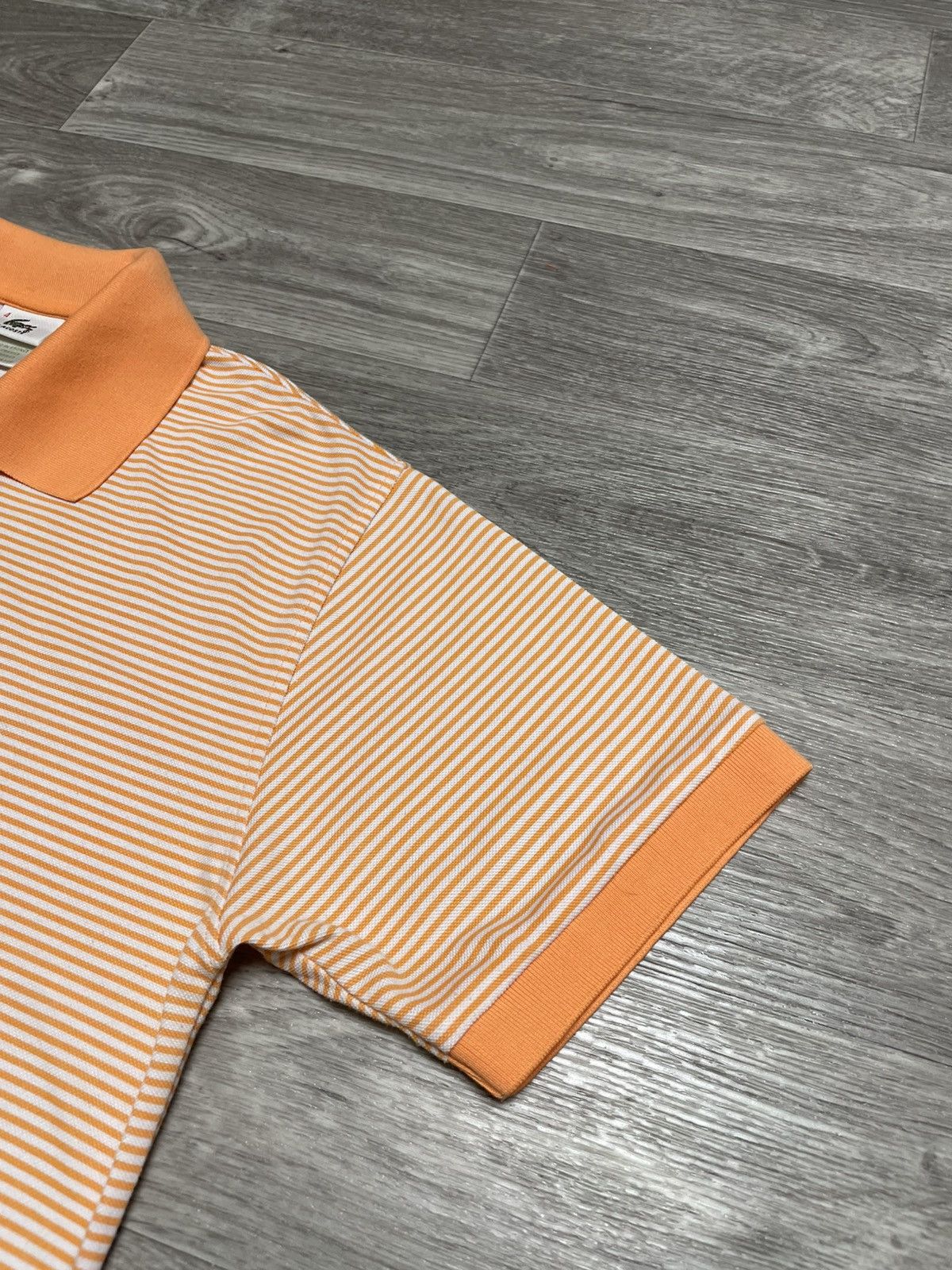Lacoste Vintage Lacoste Orange Striped Polo Shirt Size US M / EU 48-50 / 2 - 5 Thumbnail