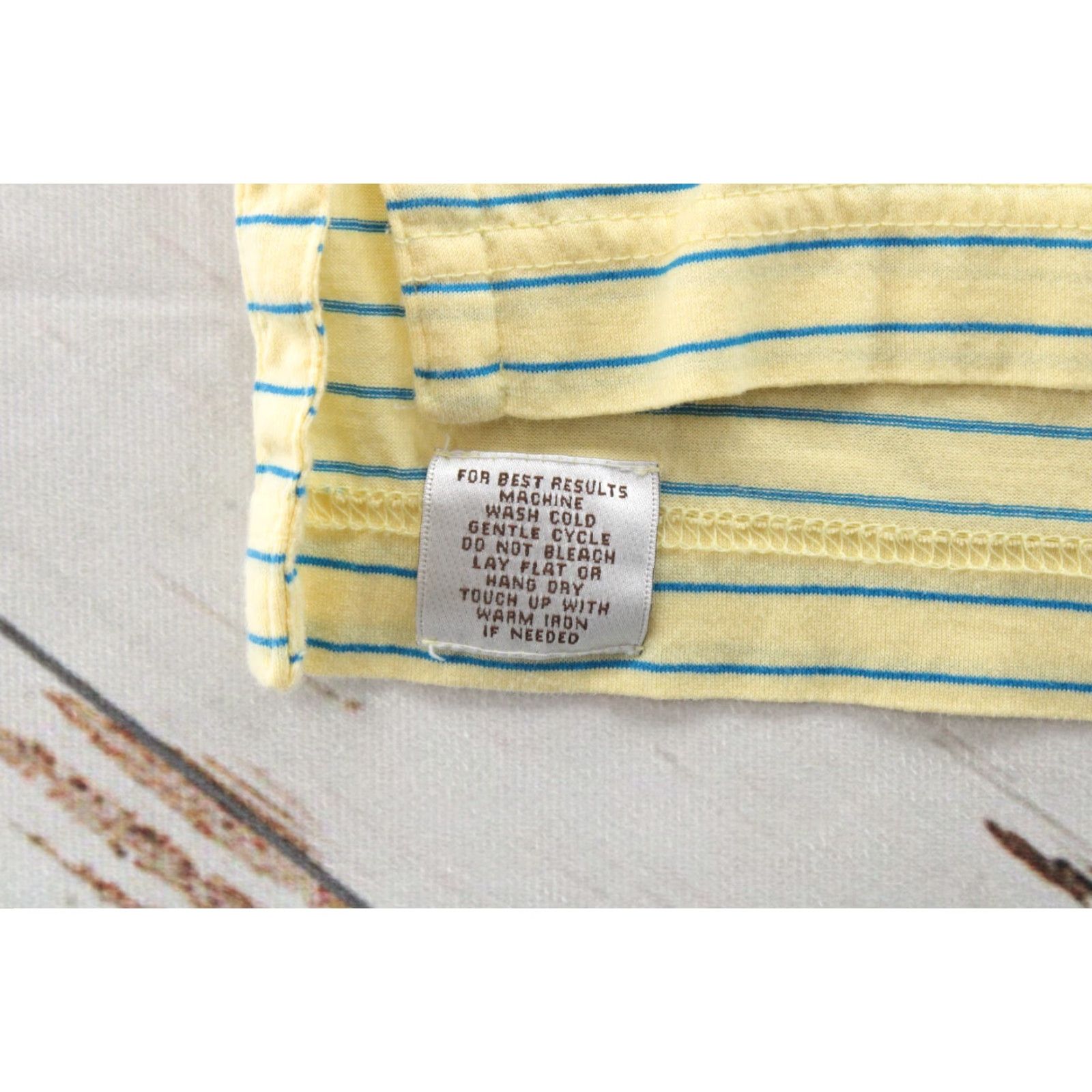 Peter Millar VINTAGE Peter Millar Polo Shirt Mens L Yellow Blue Stripes Hummingbird Logo Golfer Size US L / EU 52-54 / 3 - 7 Thumbnail