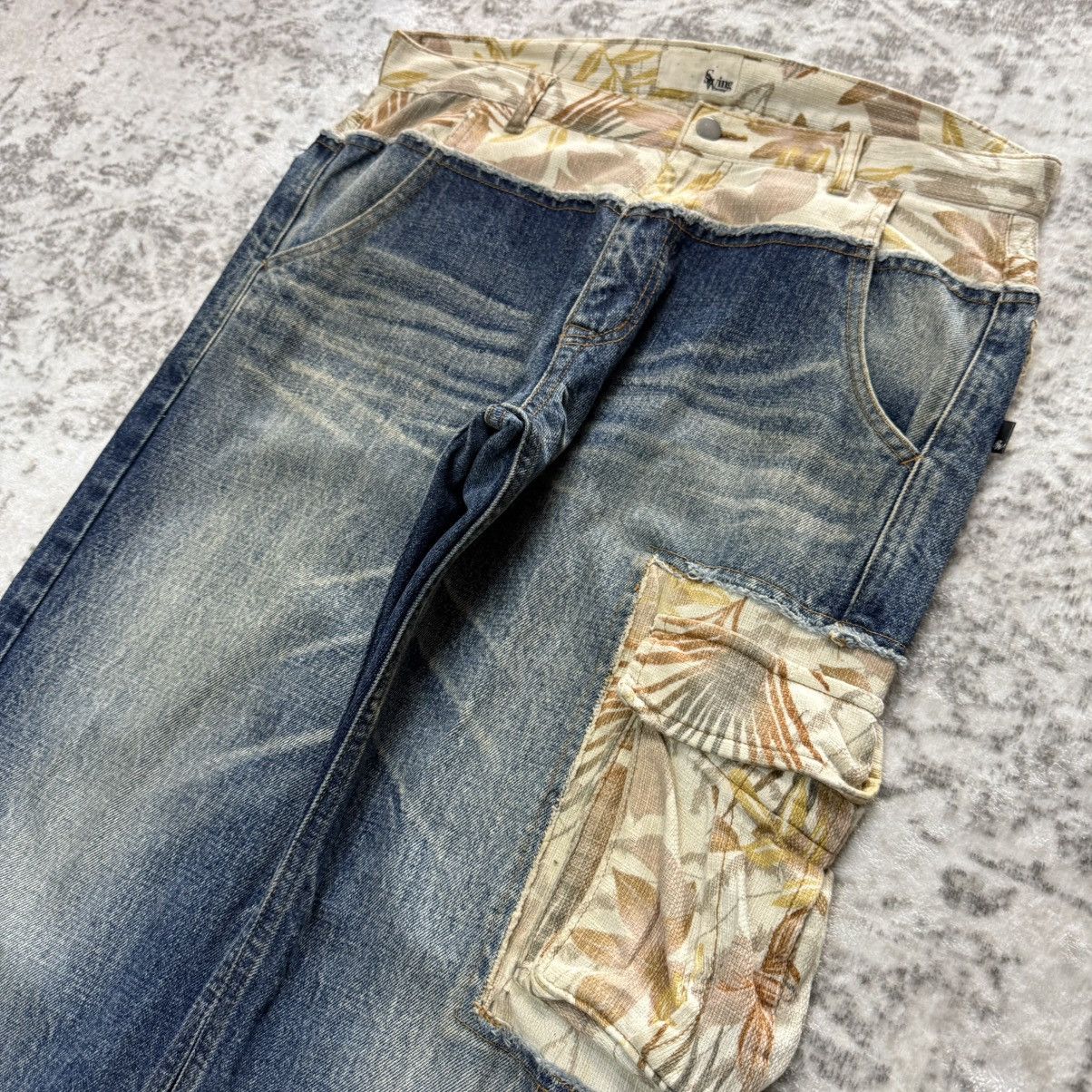 Japanese Brand Swing Incomp Japan Hybrid Cut And Sew Cargo Denim Jeans Size US 34 / EU 50 - 5 Thumbnail