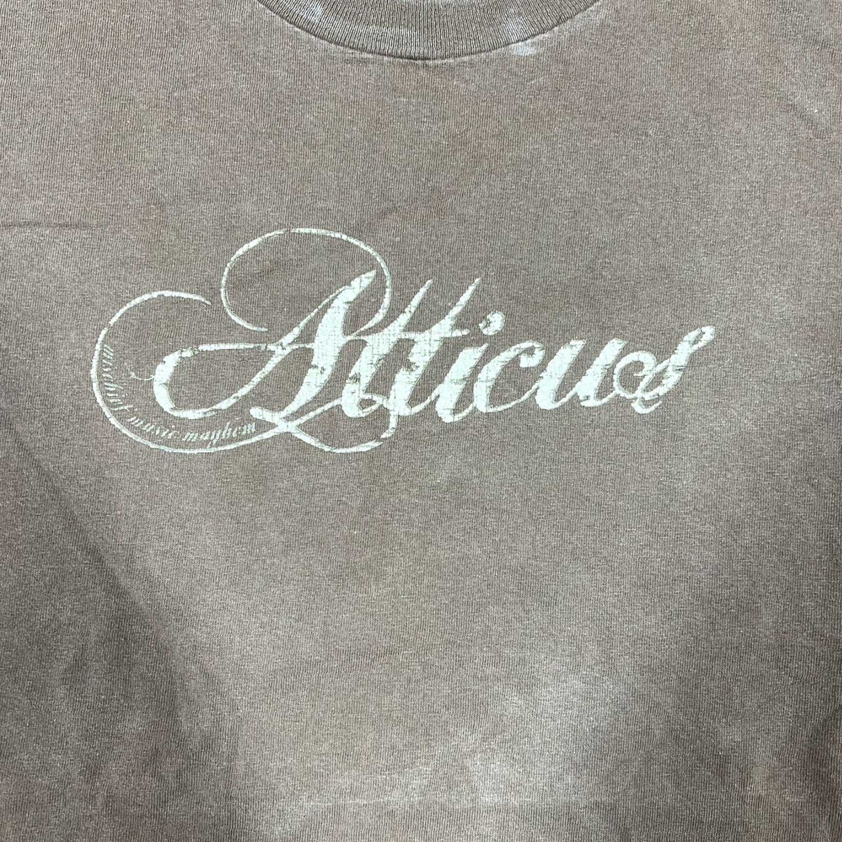 Vintage VINTAGE Atticus T-Shirt Mens XL Brown Crew Neck Short Sleeve Blink-182 Y2K Mischief Music Mayhem Punk Logo Adult Mens Size US XL / EU 56 / 4 - 4 Thumbnail