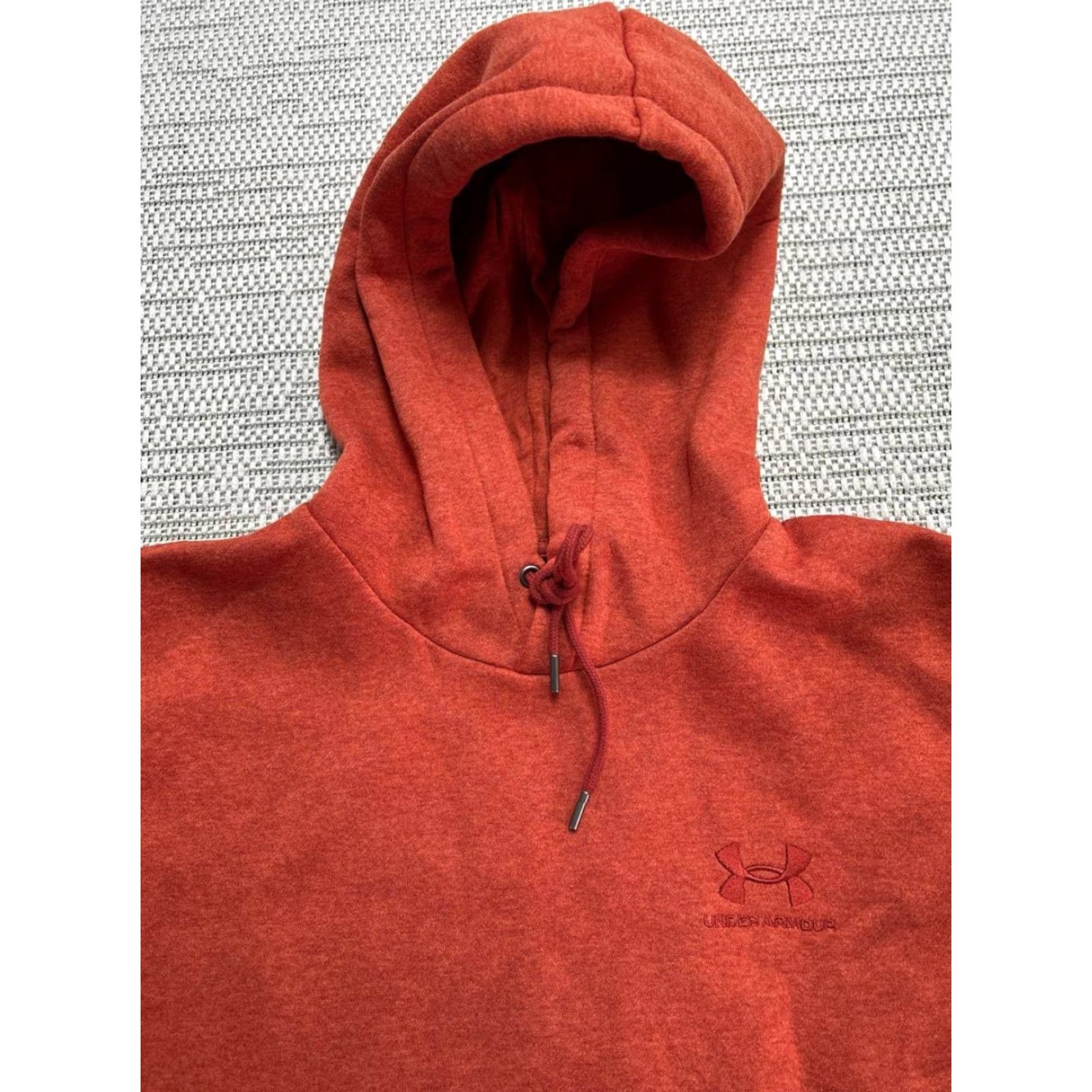 Under Armour Under Armour Hoodie Mens Large Orange Heathered Fleece Lined Cotton Embroidered Size US L / EU 52-54 / 3 - 3 Thumbnail
