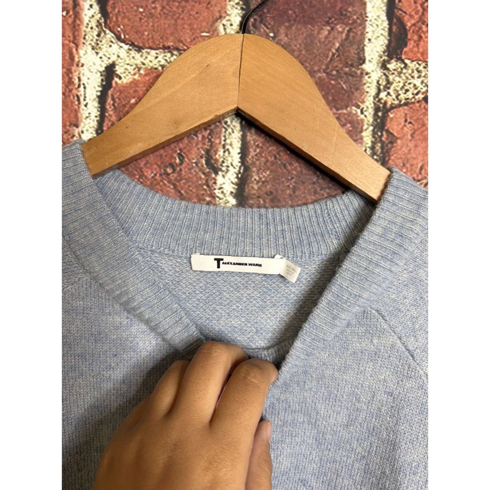 Alexander Wang T Alexander Wang Wool Cashmere Blend Sweatshirt Blue Womens Small Size S / US 4 / IT 40 - 2 Thumbnail