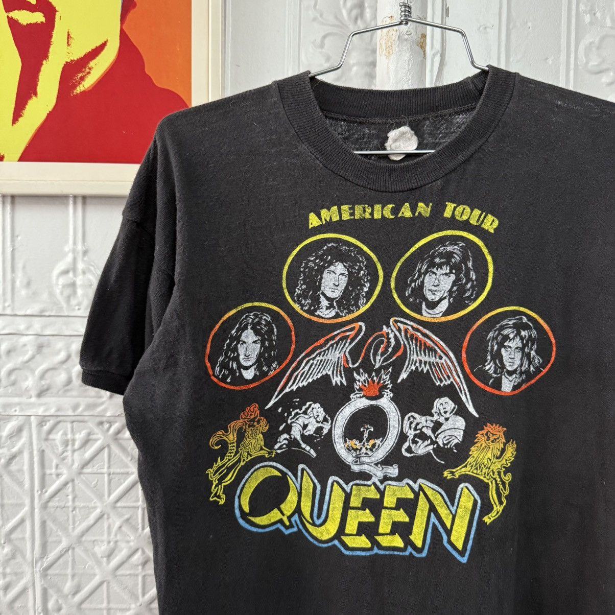 Vintage 1970s vintage Queen graphic band tour tshirt Size US XS / EU 42 / 0 - 2 Thumbnail
