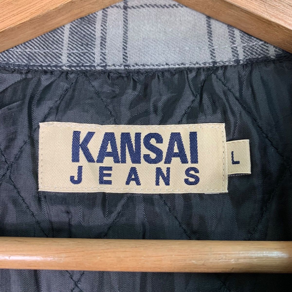 Japanese Brand Vintage KANSAI JEANS Four Pocket Tartan Flannel #0652-C30 Size US L / EU 52-54 / 3 - 15 Thumbnail