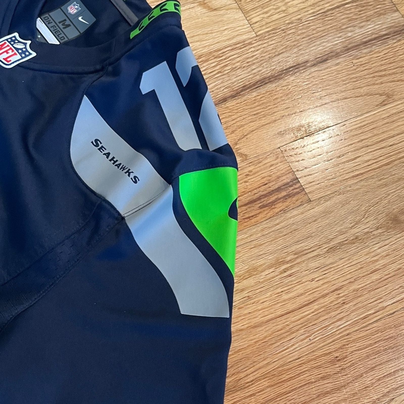 Nike Men’s Nike Seattle Seahawks Navy 12th Man Jersey, medium Size US M / EU 48-50 / 2 - 6 Thumbnail