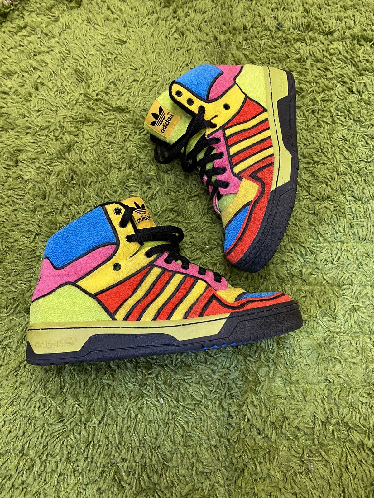 Adidas Jeremy Scott Adidas Originals Jeremy Scott Sneakers Rainbow colour Grailed