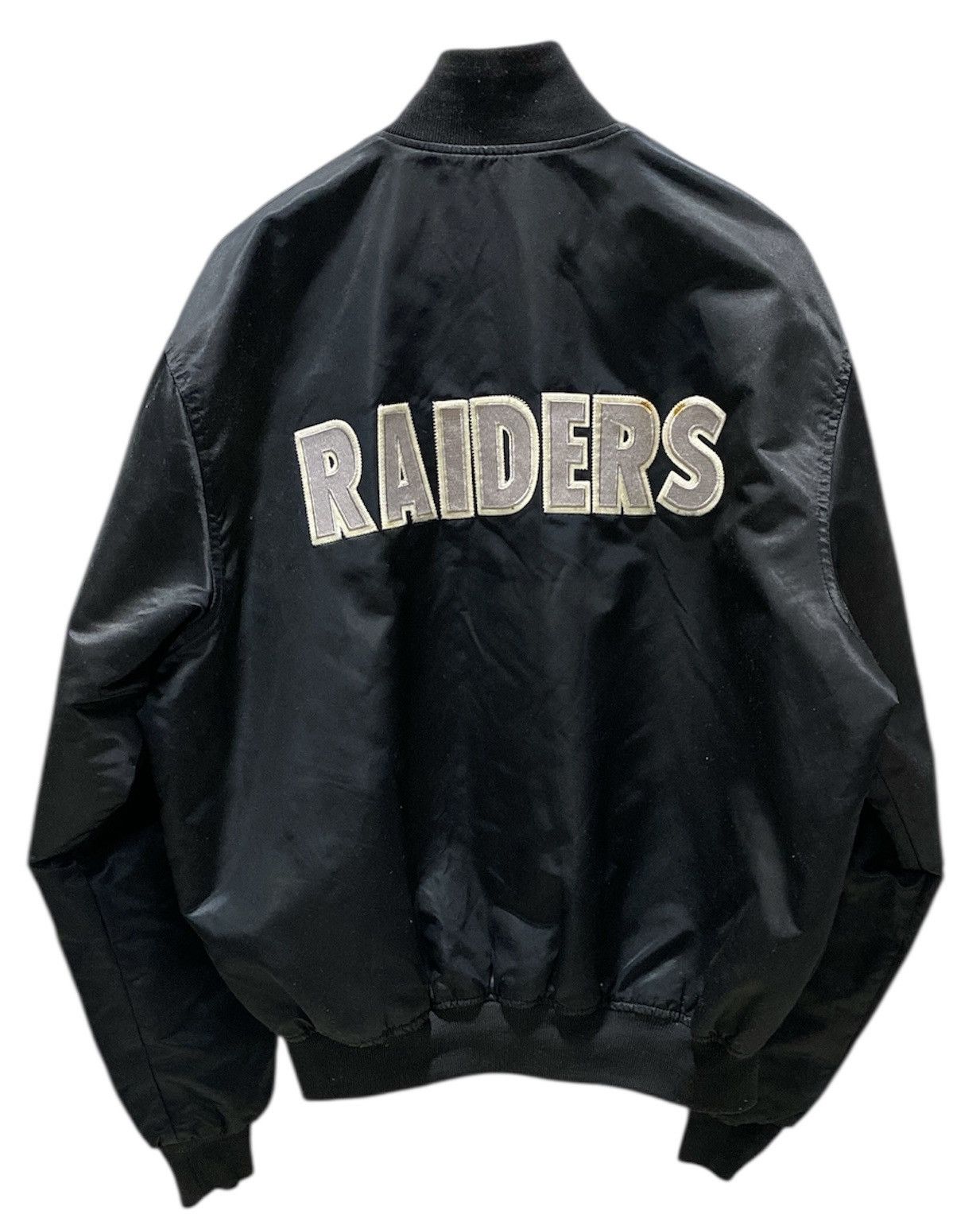 NFL 🥷🏻 Vtg Starter Pro Line Oakland Raiders Satin Varsity Jacket Size US XL / EU 56 / 4 - 2 Thumbnail