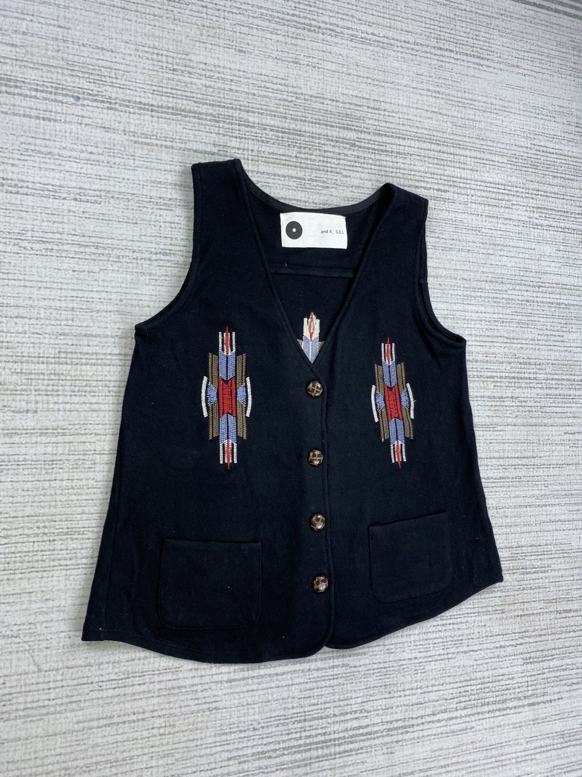 Japanese Brand × Vintage Vintage S.E.I Native Navajo Style Vest Jacket Size US S / EU 44-46 / 1 - 3 Thumbnail